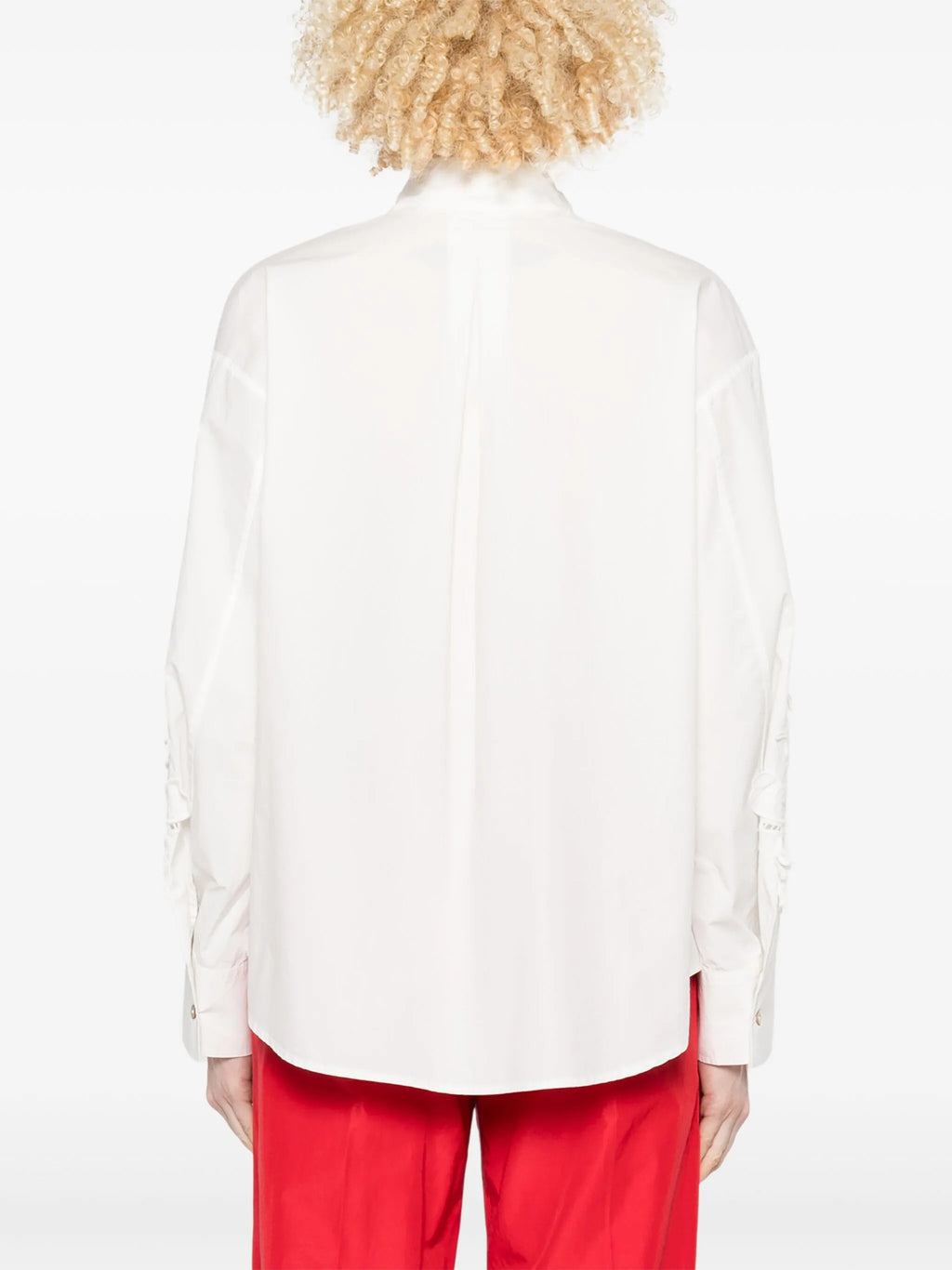 "en fleur" embroidery cotton popline shirt