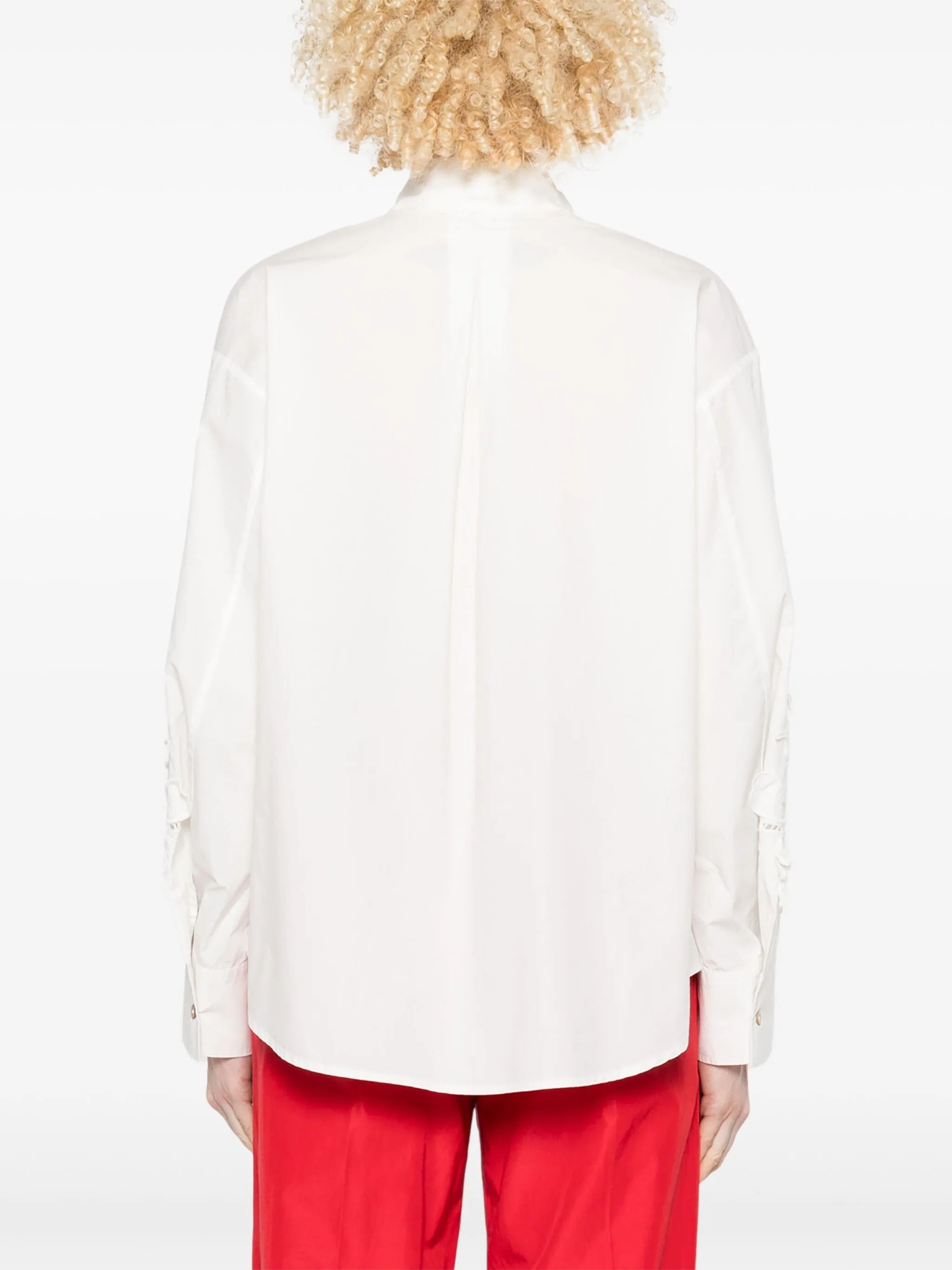 "en fleur" embroidery cotton popline shirt