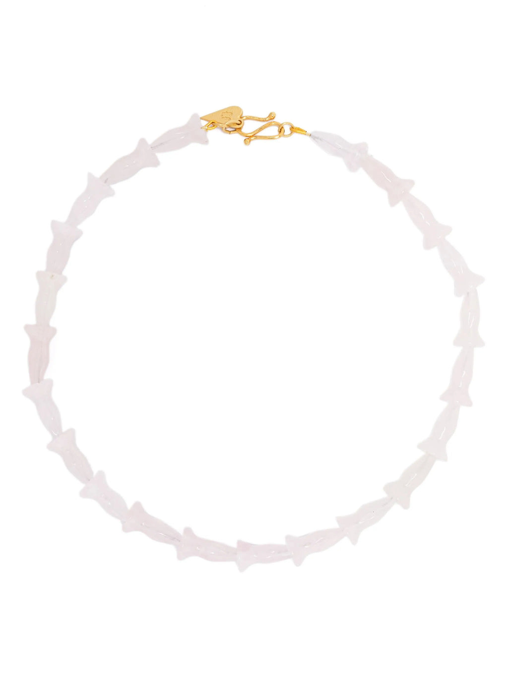 flower and hard stones necklace