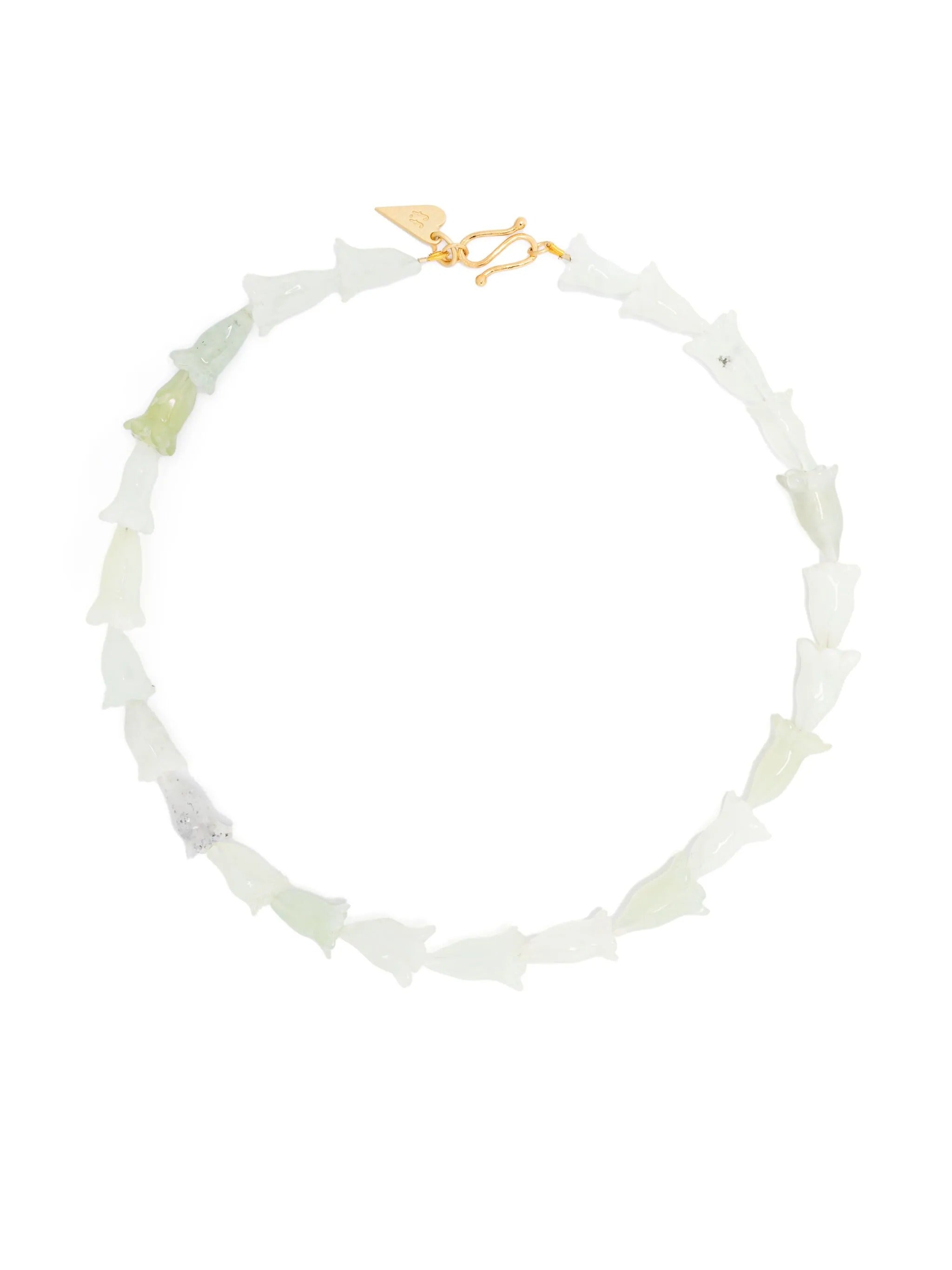 flower and hard stones necklace
