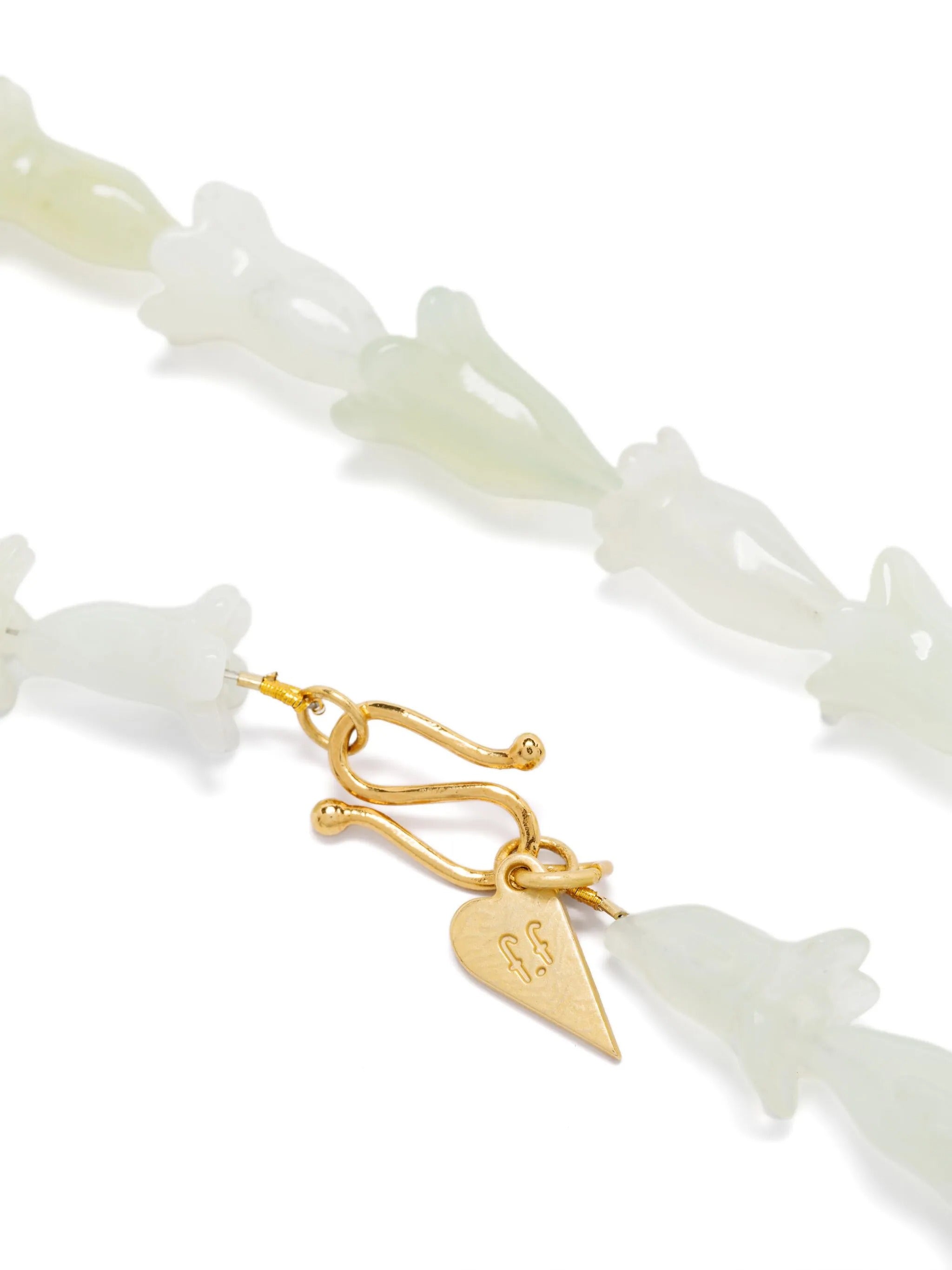 flower and hard stones necklace