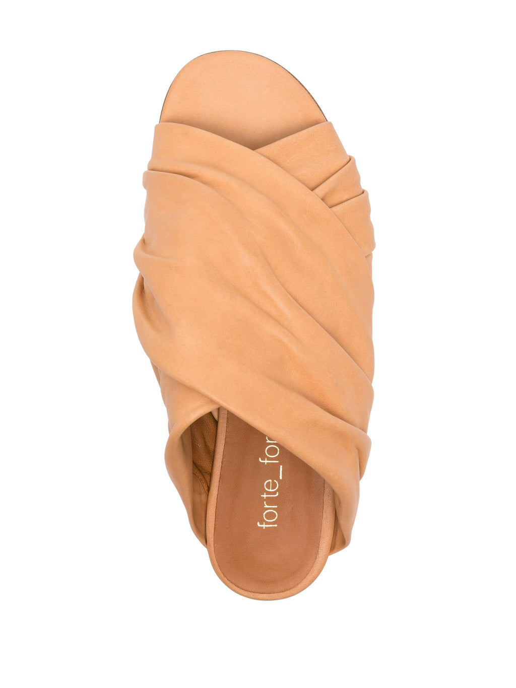 leather crossed flat sandals