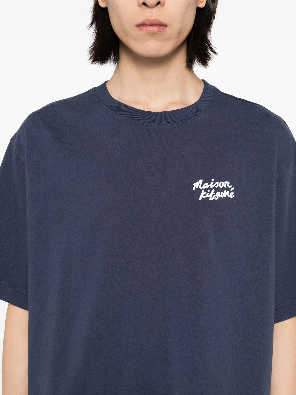 MAISON KITSUNE HANDWRITING EMBROIDERY OVERSIZE TEE