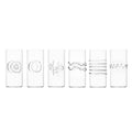 DECO 6 pcs set longdrink assorted