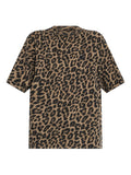 AVI TEE  BLACK AND BROWN LEOPARD
