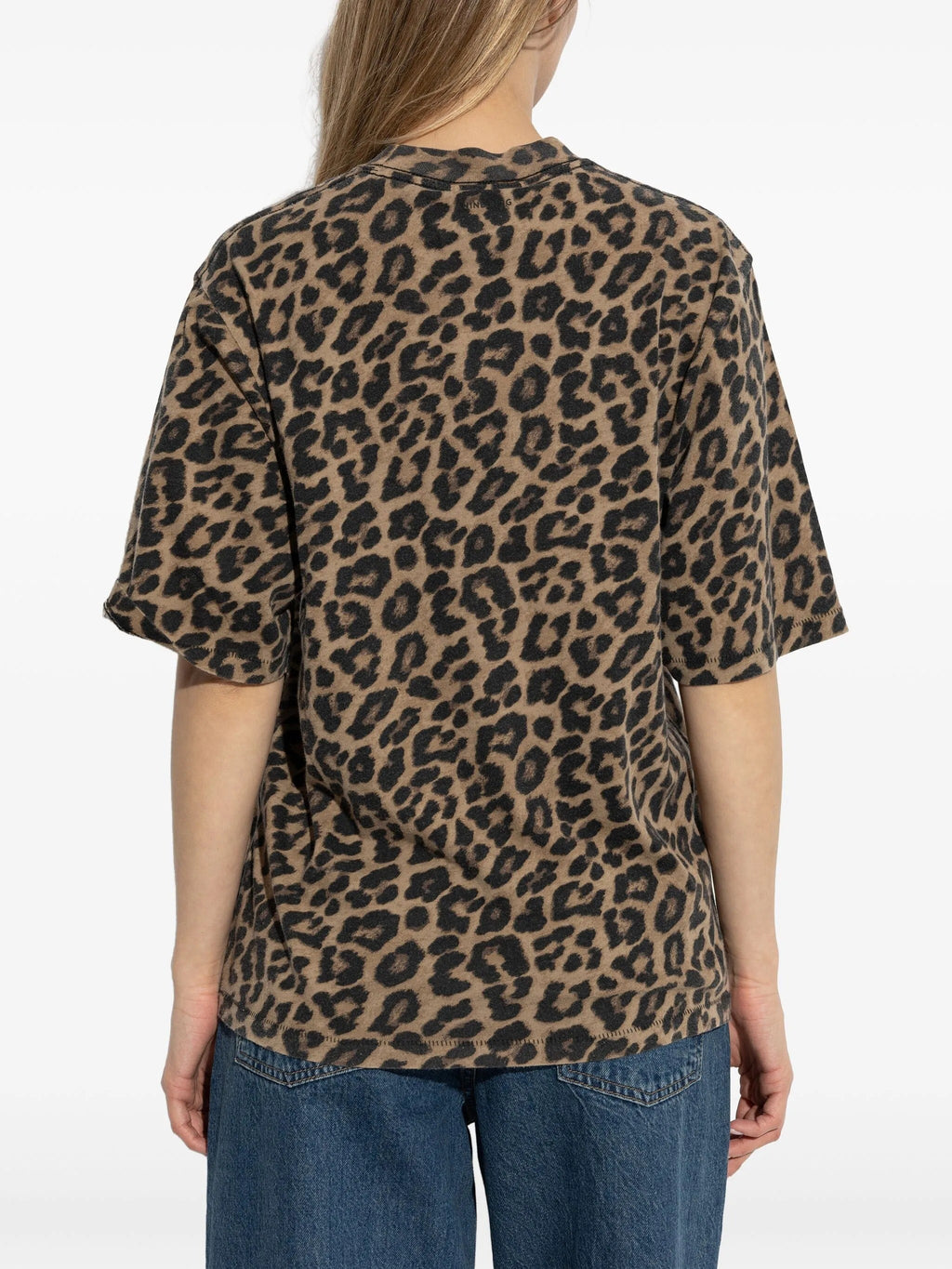 AVI TEE  BLACK AND BROWN LEOPARD