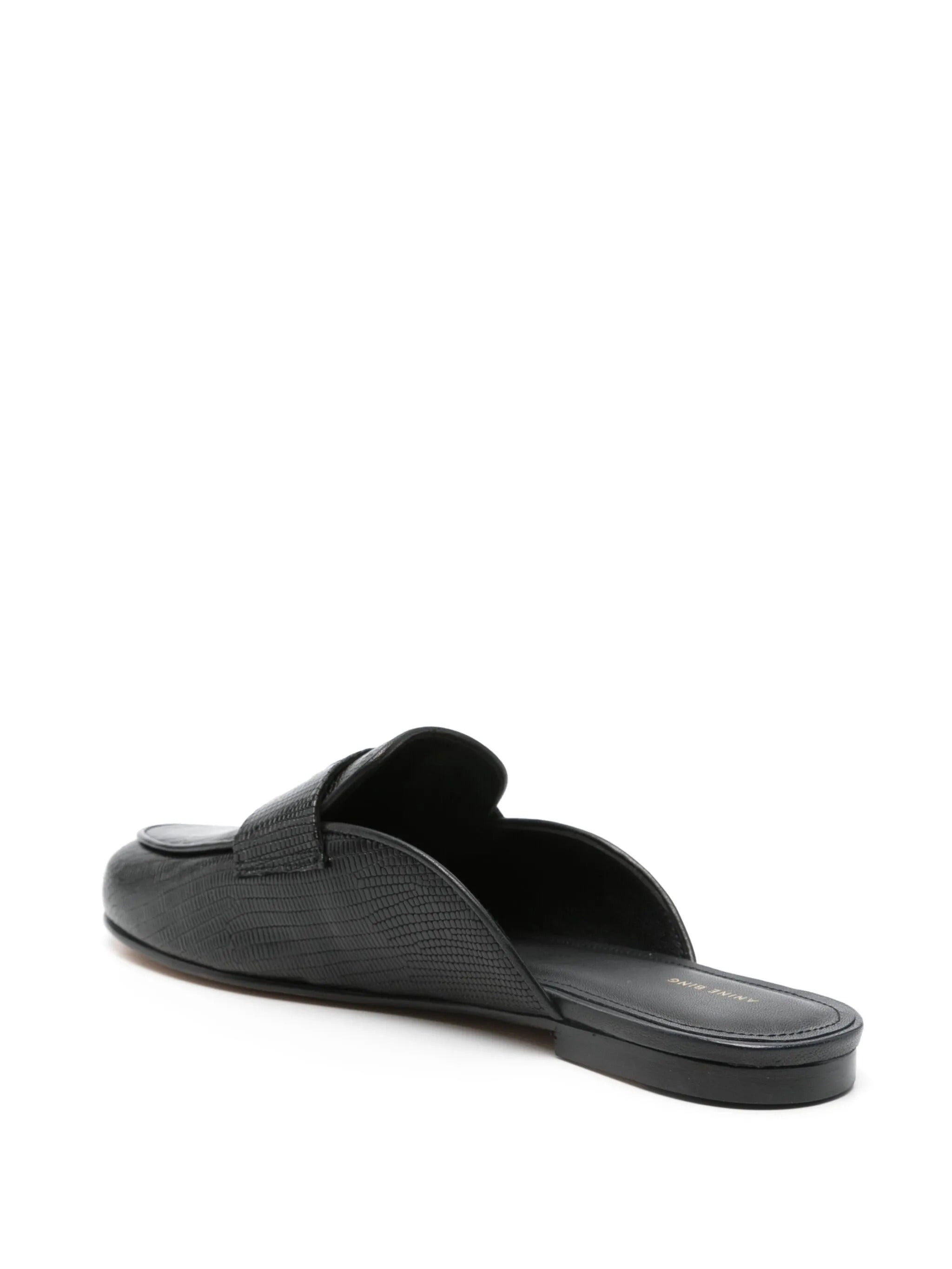 CORRINE MULES MINI EMBOSSED BLACK