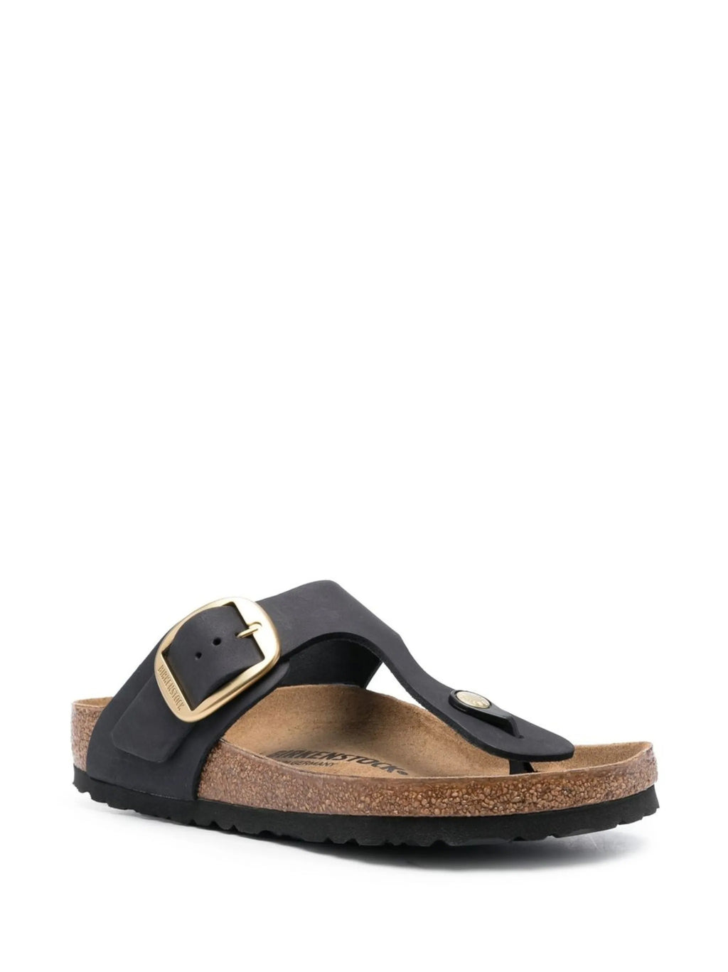 Gizeh Big Buckle black, Nubuck Leather