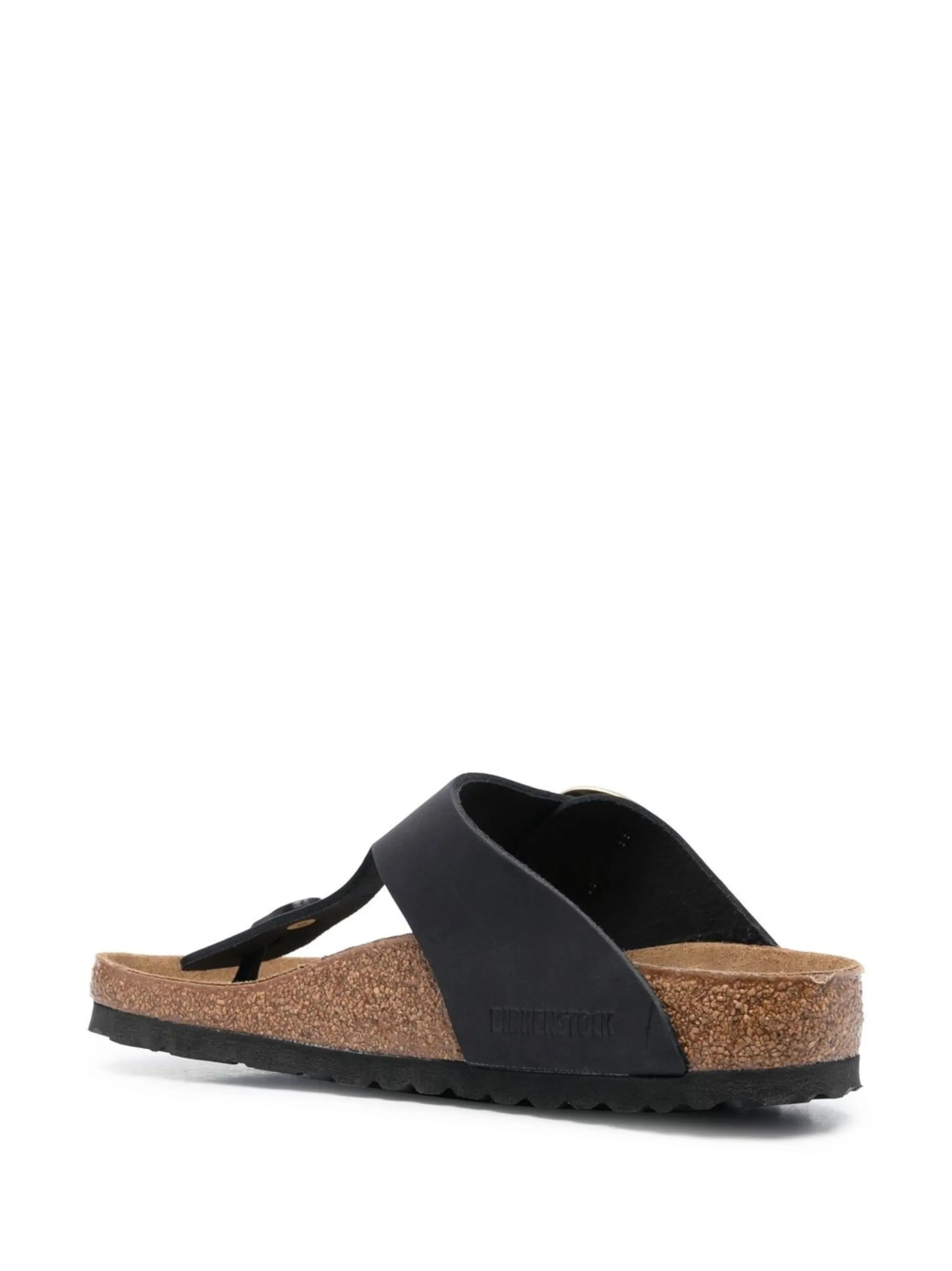 Gizeh Big Buckle black, Nubuck Leather