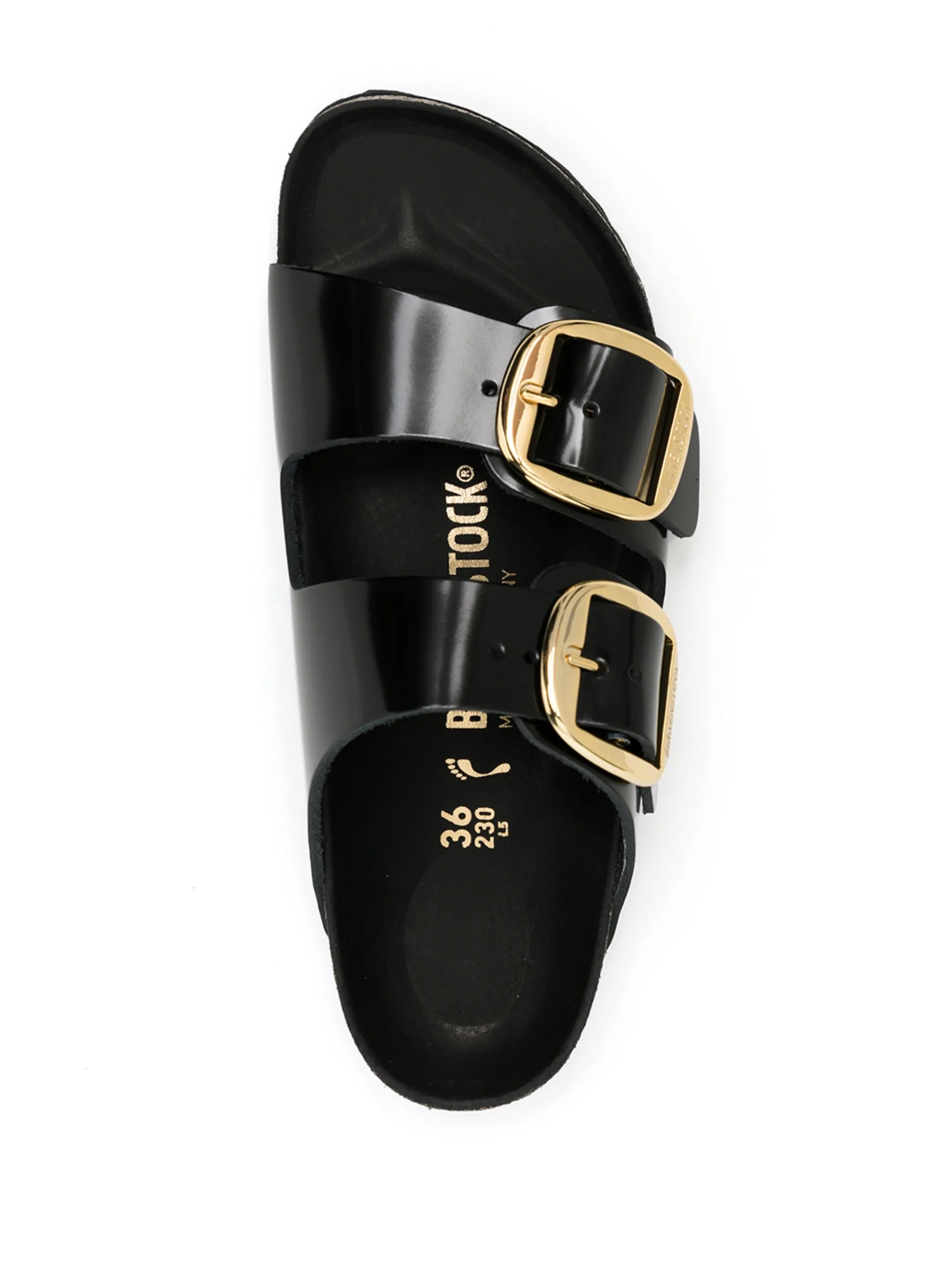 Arizona Big Buckle HEX shine black,Natural Leather