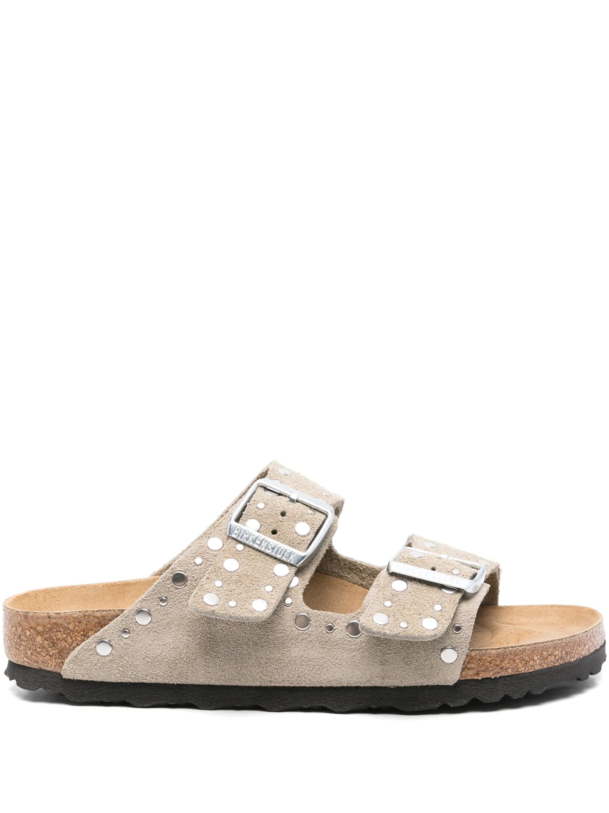 Arizona Rivet taupe, Suede Leather