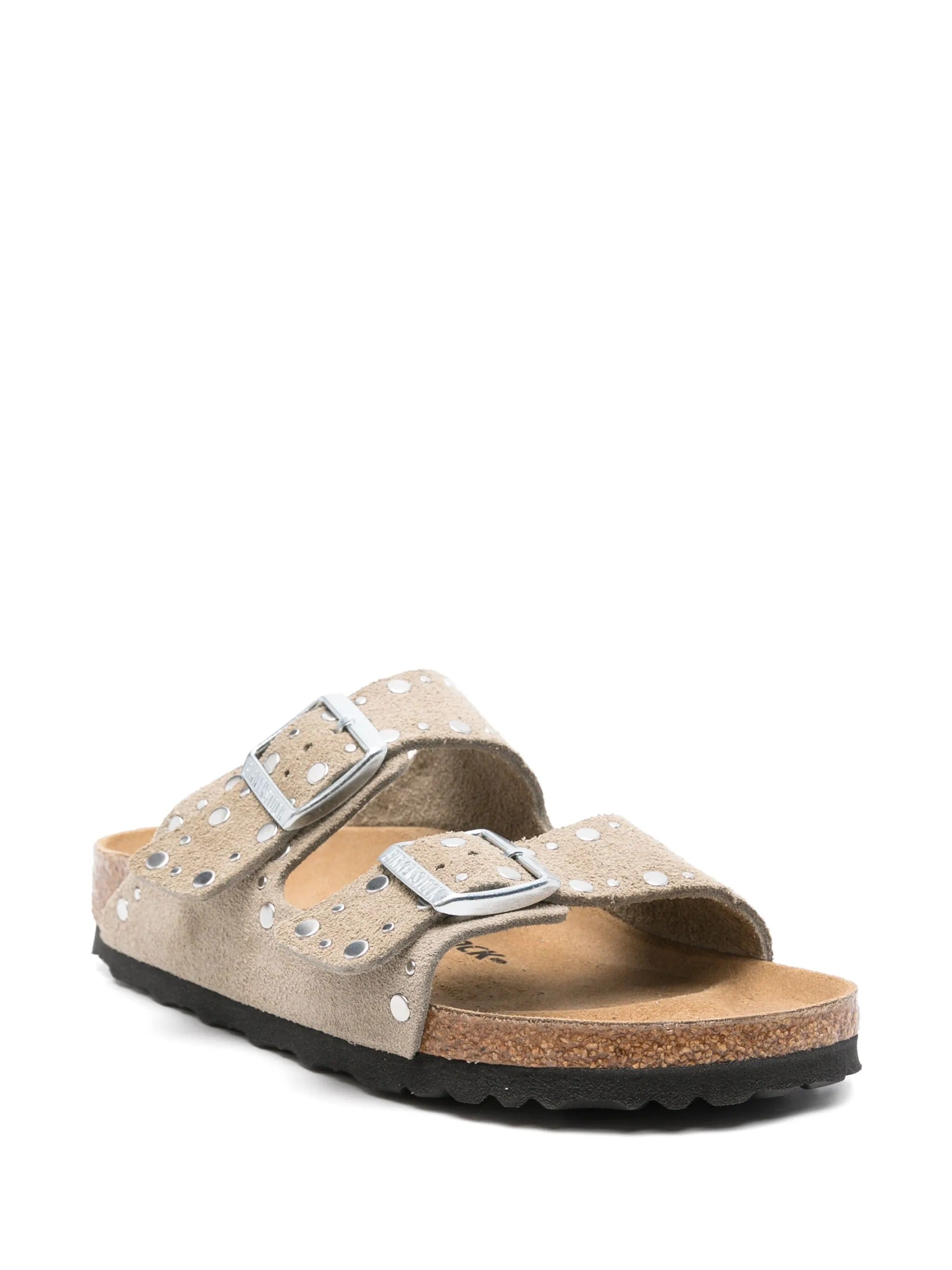 Arizona Rivet taupe, Suede Leather