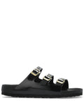 Florida DBuckle Exquisite shine black, Natural Lea