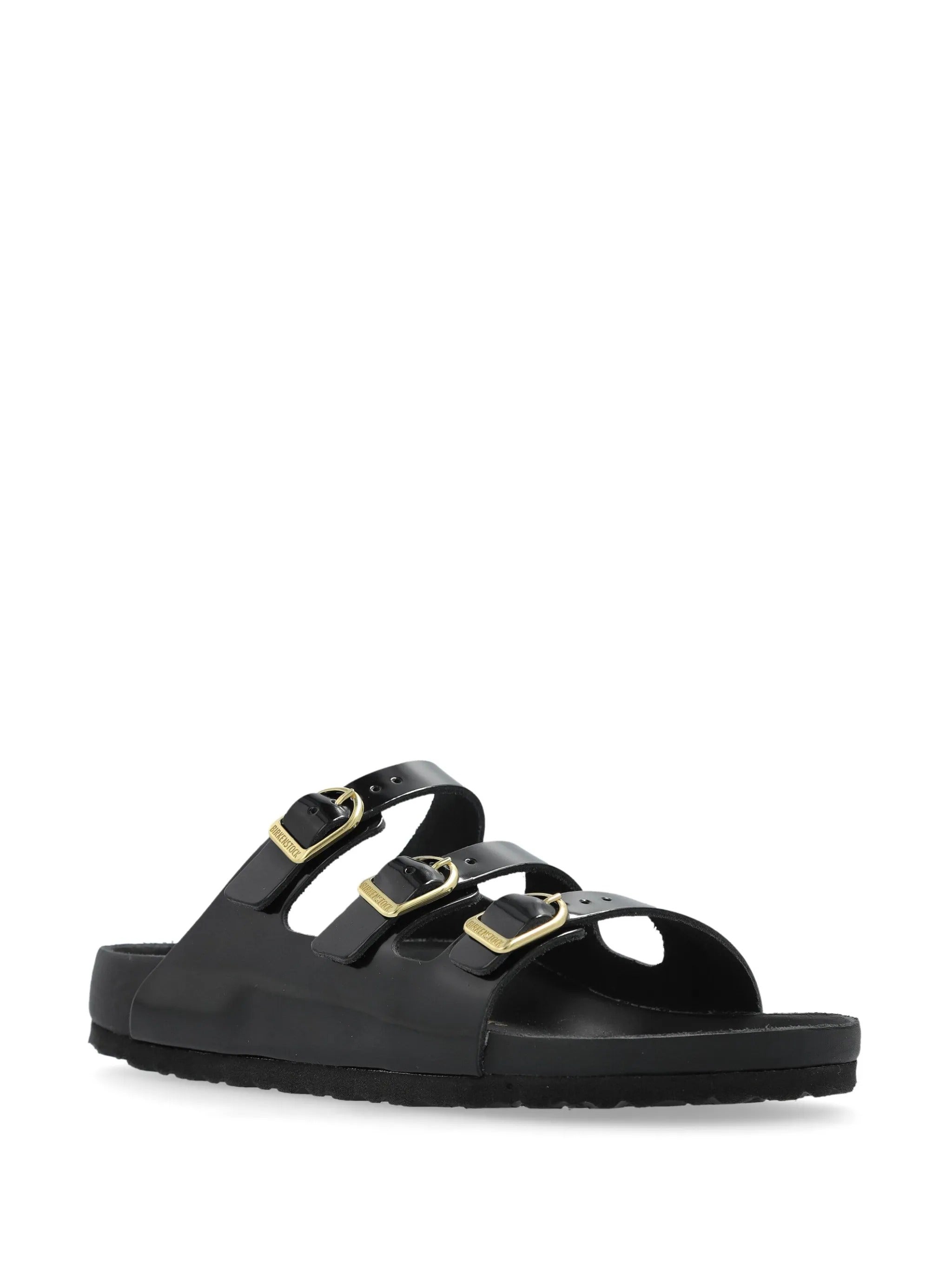 Florida DBuckle Exquisite shine black, Natural Lea