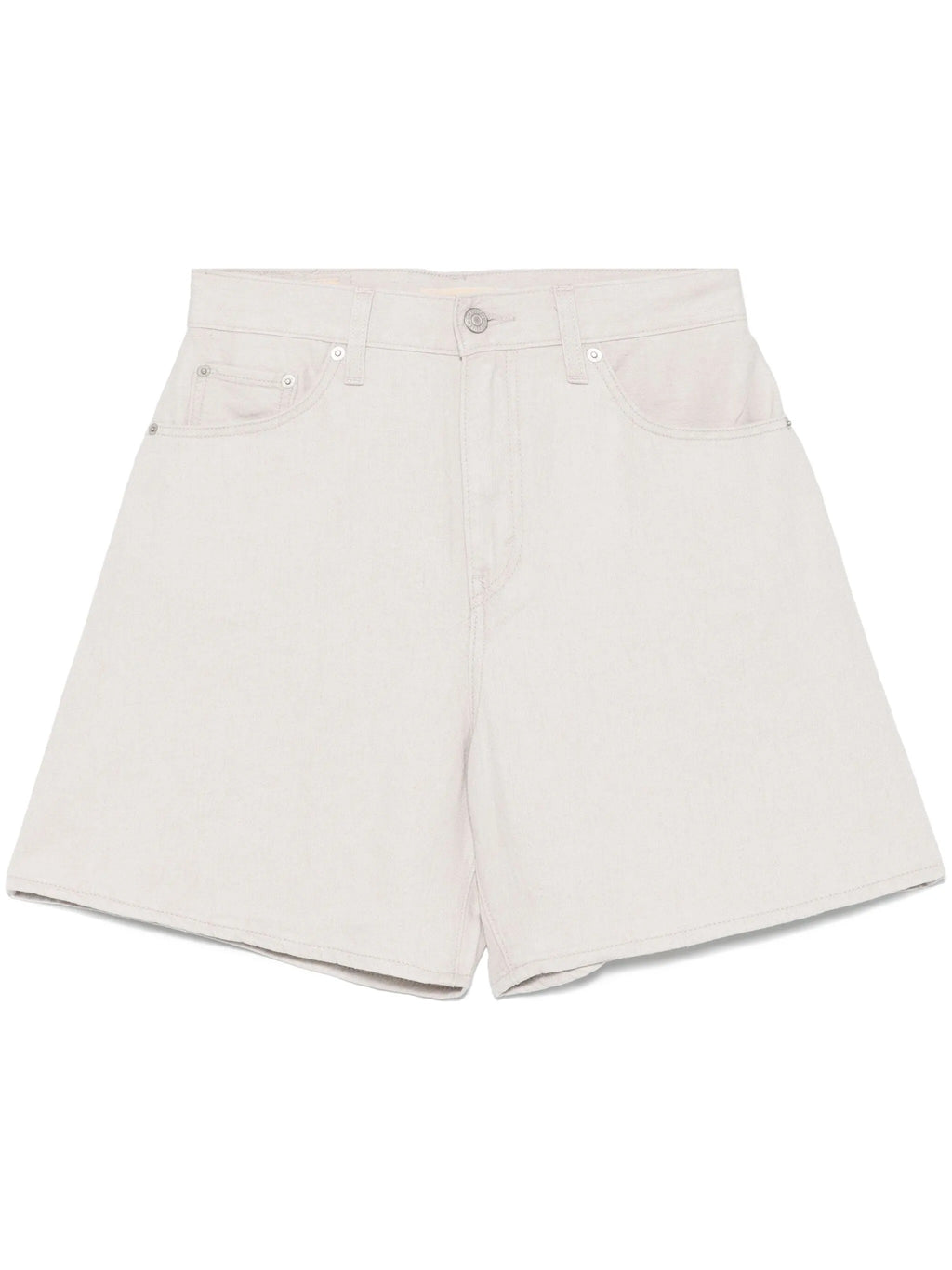 HIGH BAGGY SHORT CRYSTAL GRAY LINEN