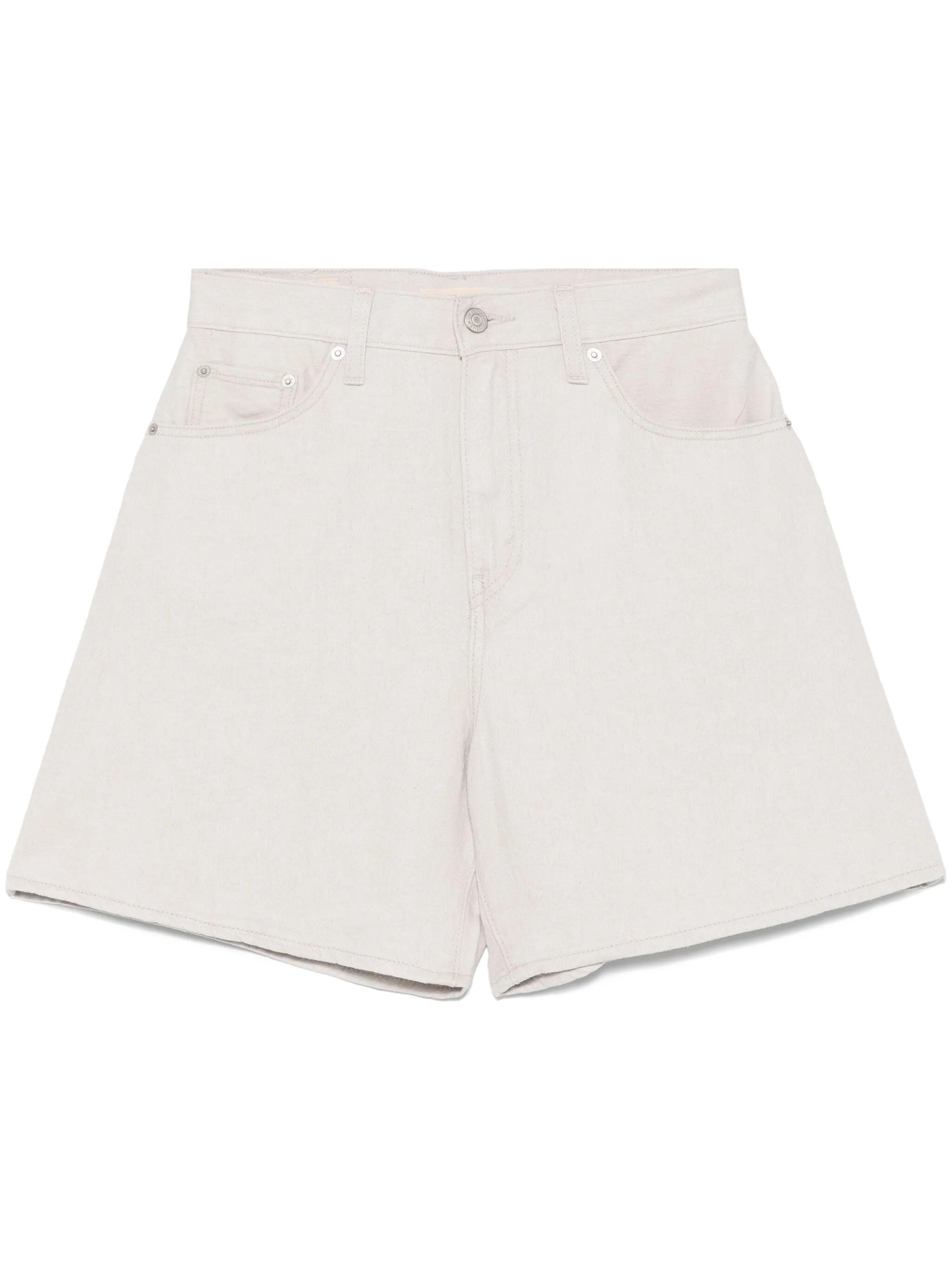 HIGH BAGGY SHORT CRYSTAL GRAY LINEN