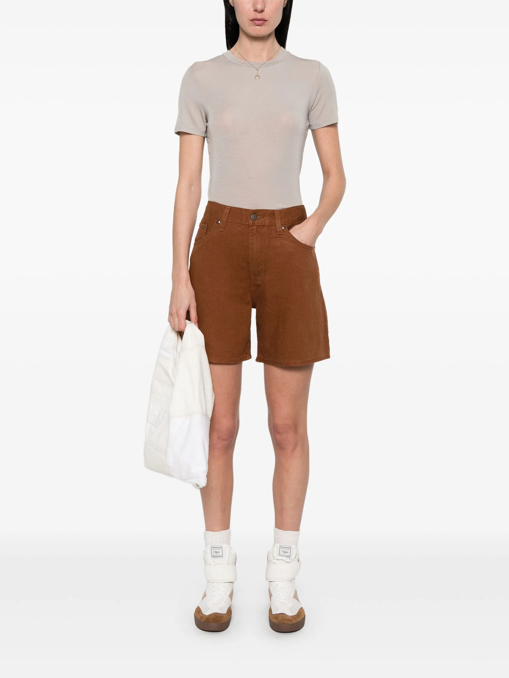 HIGH BAGGY SHORT SORREL HORSE LINEN