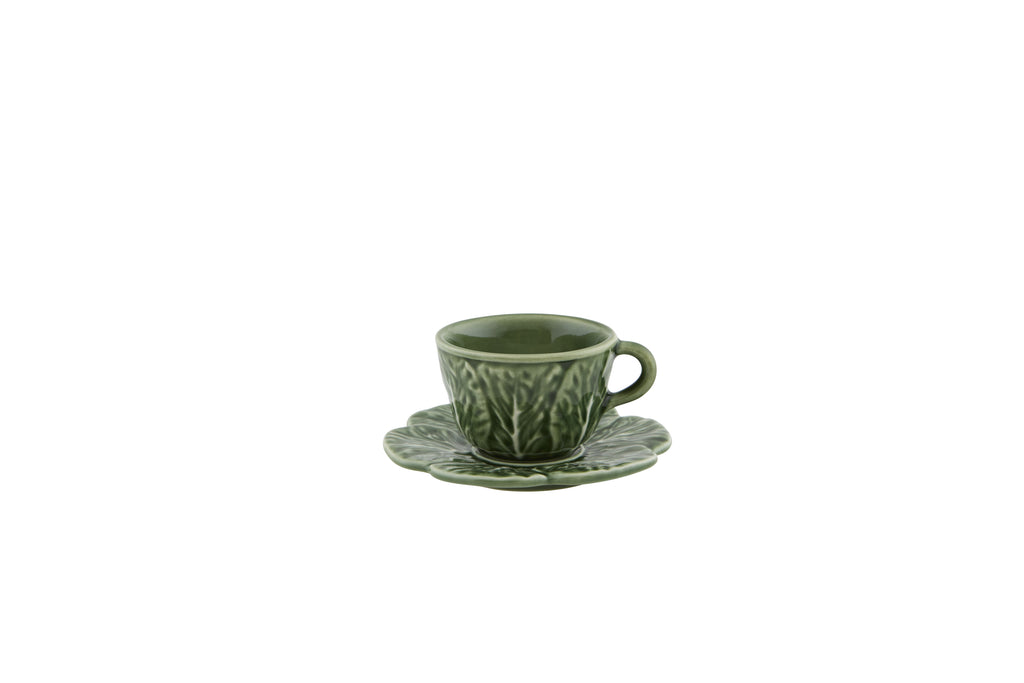 Coffee Cup & Saucer - set 4 - CABBAGE