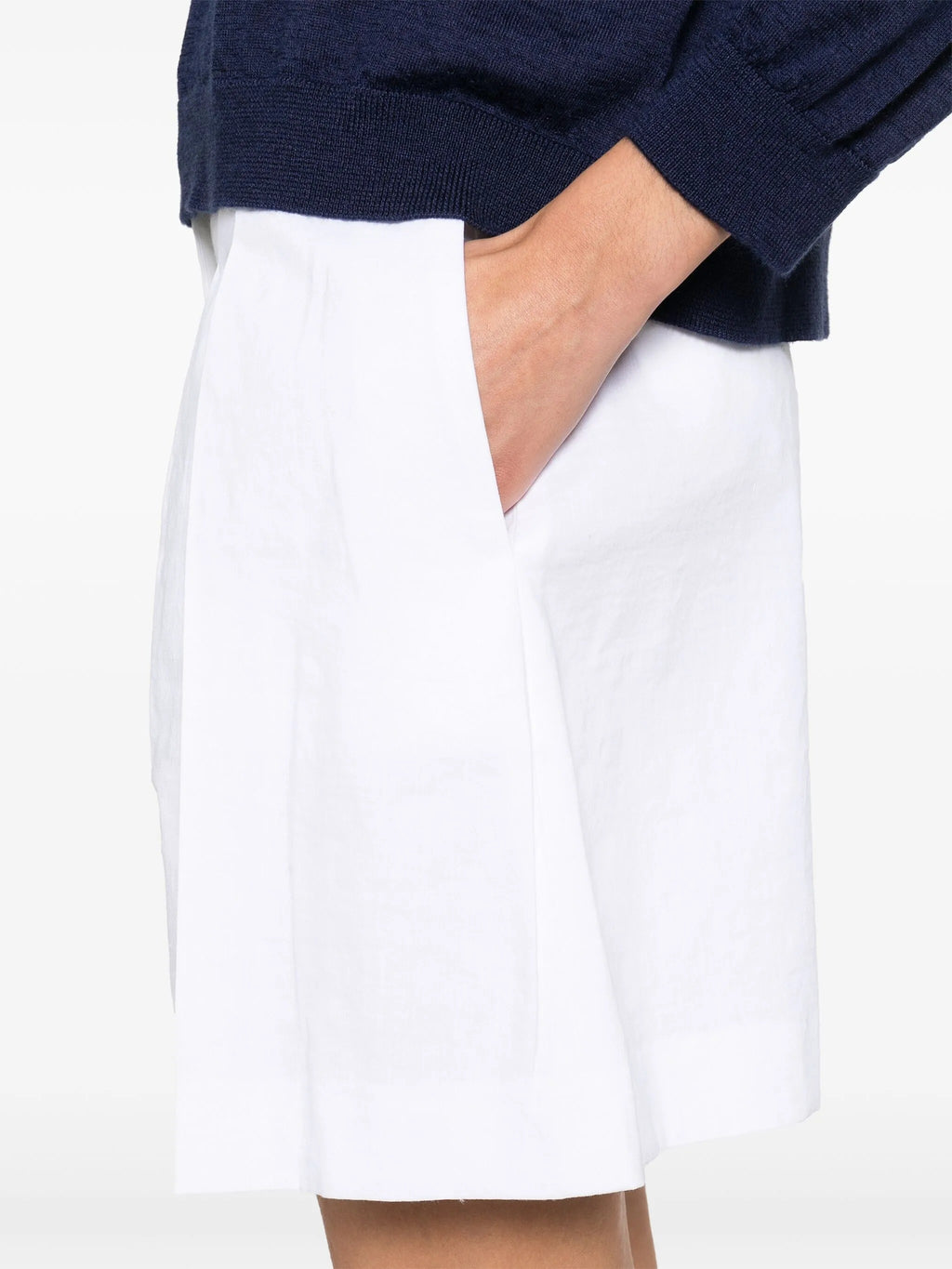 PLEATED FR SHORT.WHI