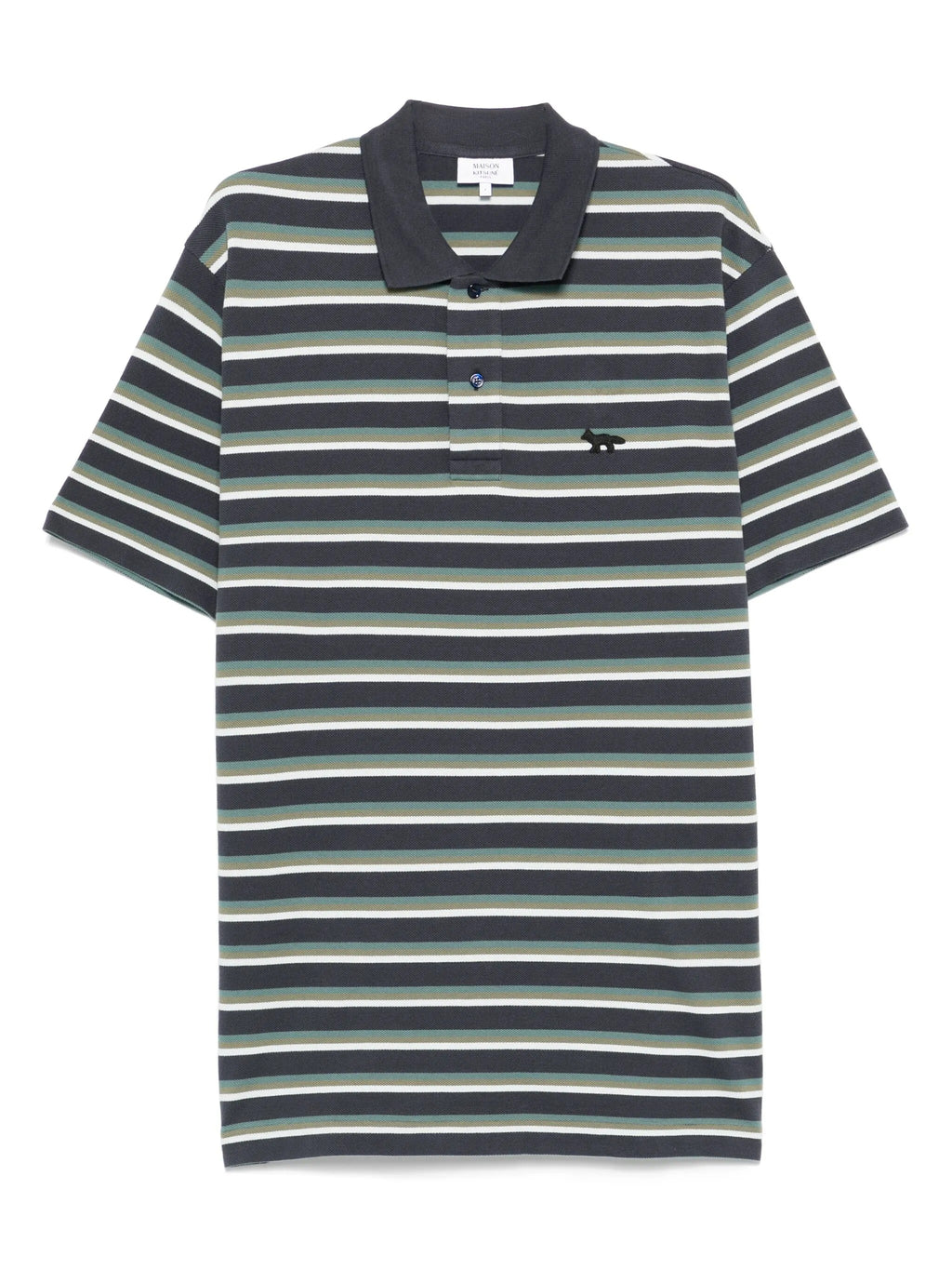 PROFILE FOX PATCH TRI COLOR STRIPES POLO