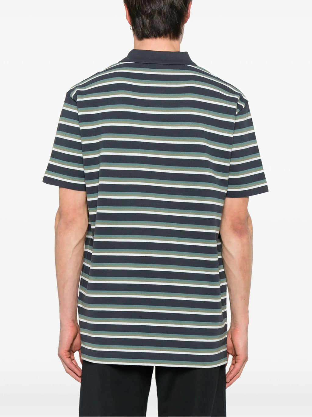 PROFILE FOX PATCH TRI COLOR STRIPES POLO