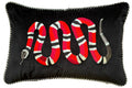 EMBROIDERED VELVET CUSHION-SNAKE B