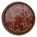 HAND-PAINTED IRON TRAY-RED BAMBOO
