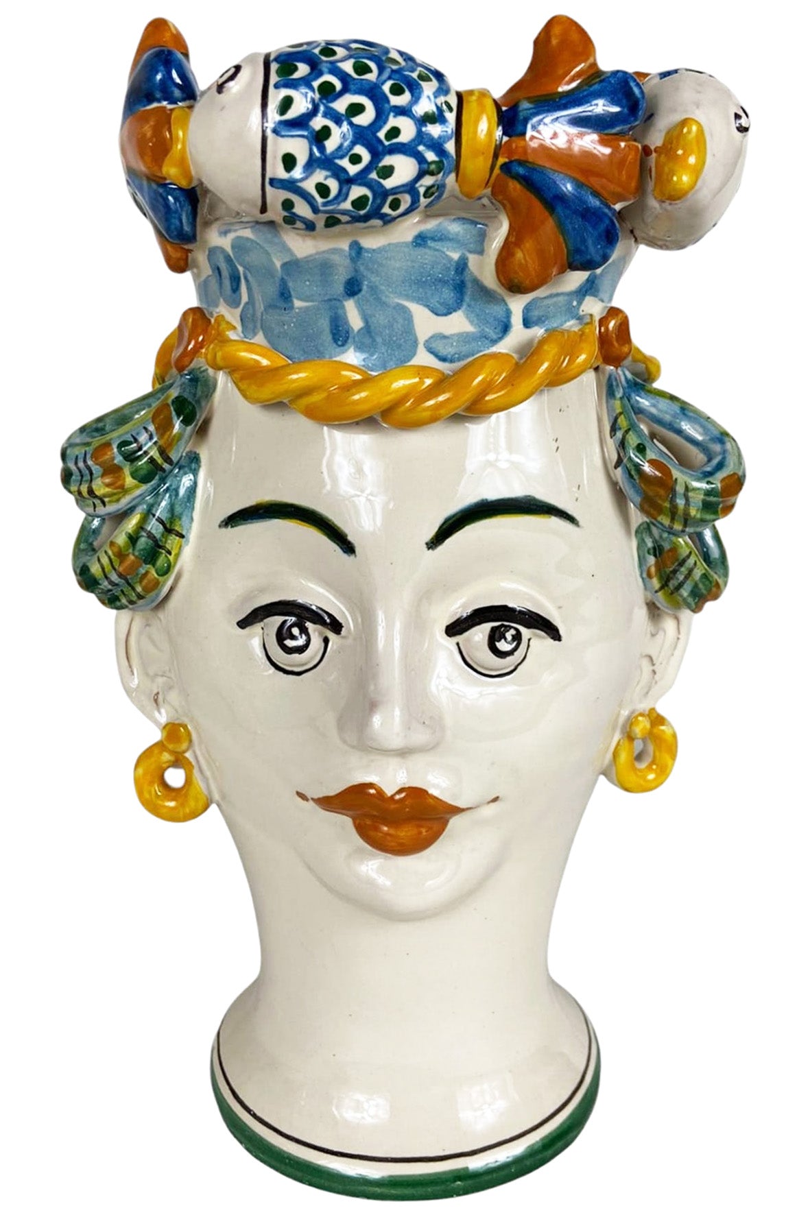 SICILY SCULPTURE HANDMADE VASES -FISH WOMAN