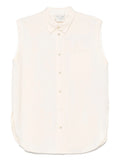 slubbed viscose sleeveless shirt