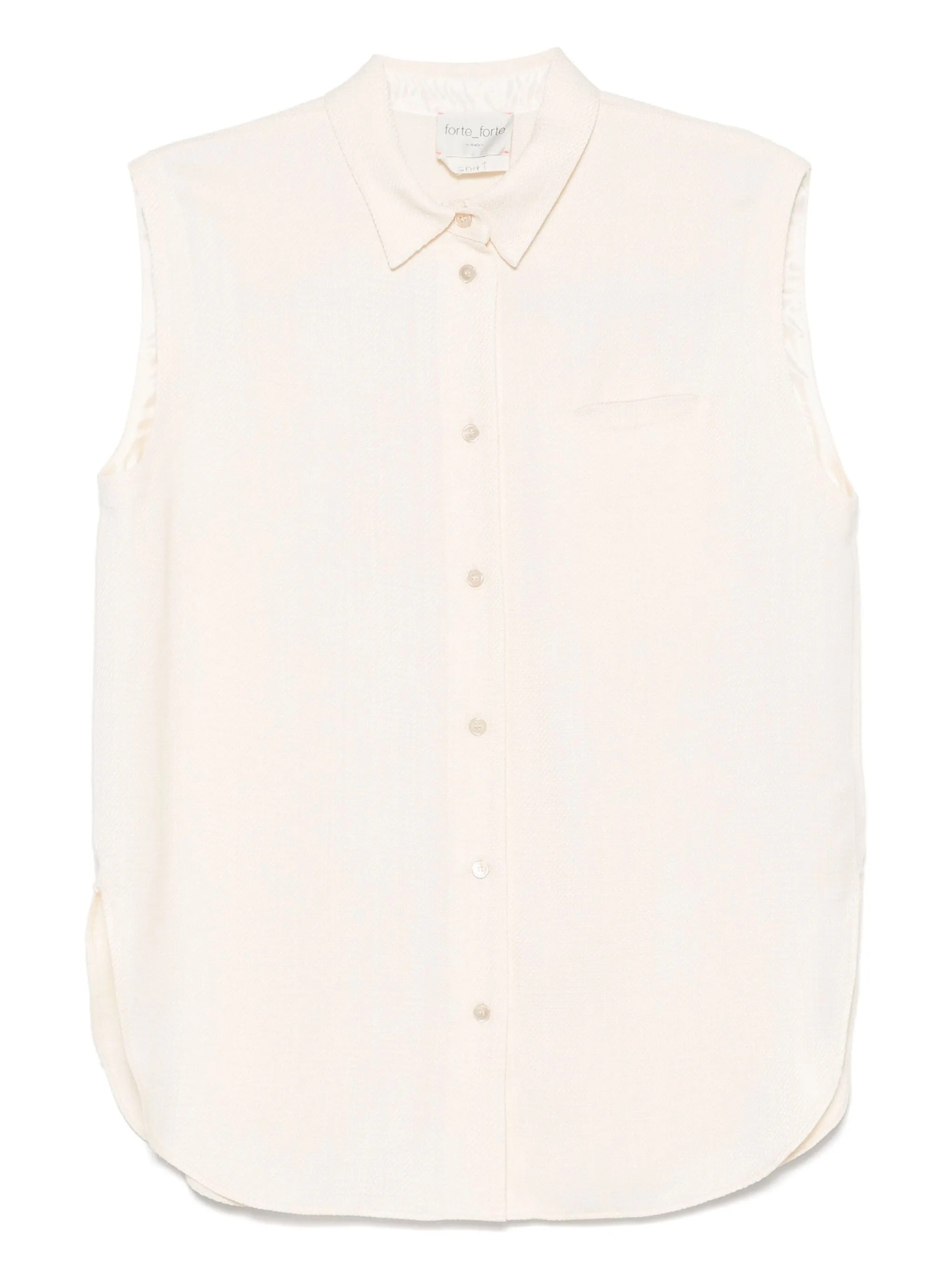 slubbed viscose sleeveless shirt