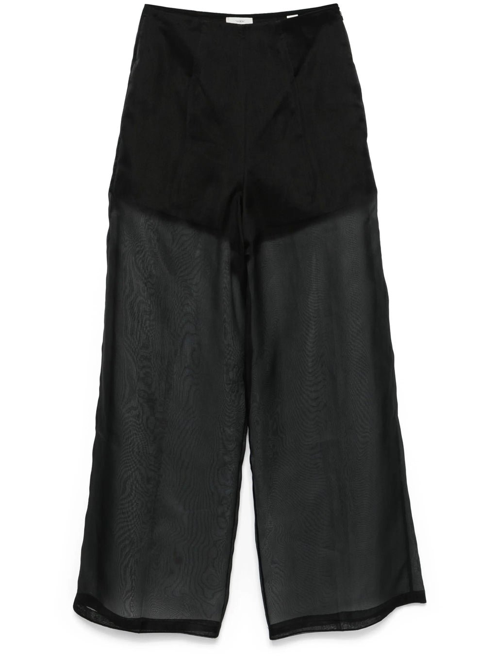 chic organza silk wide leg pants