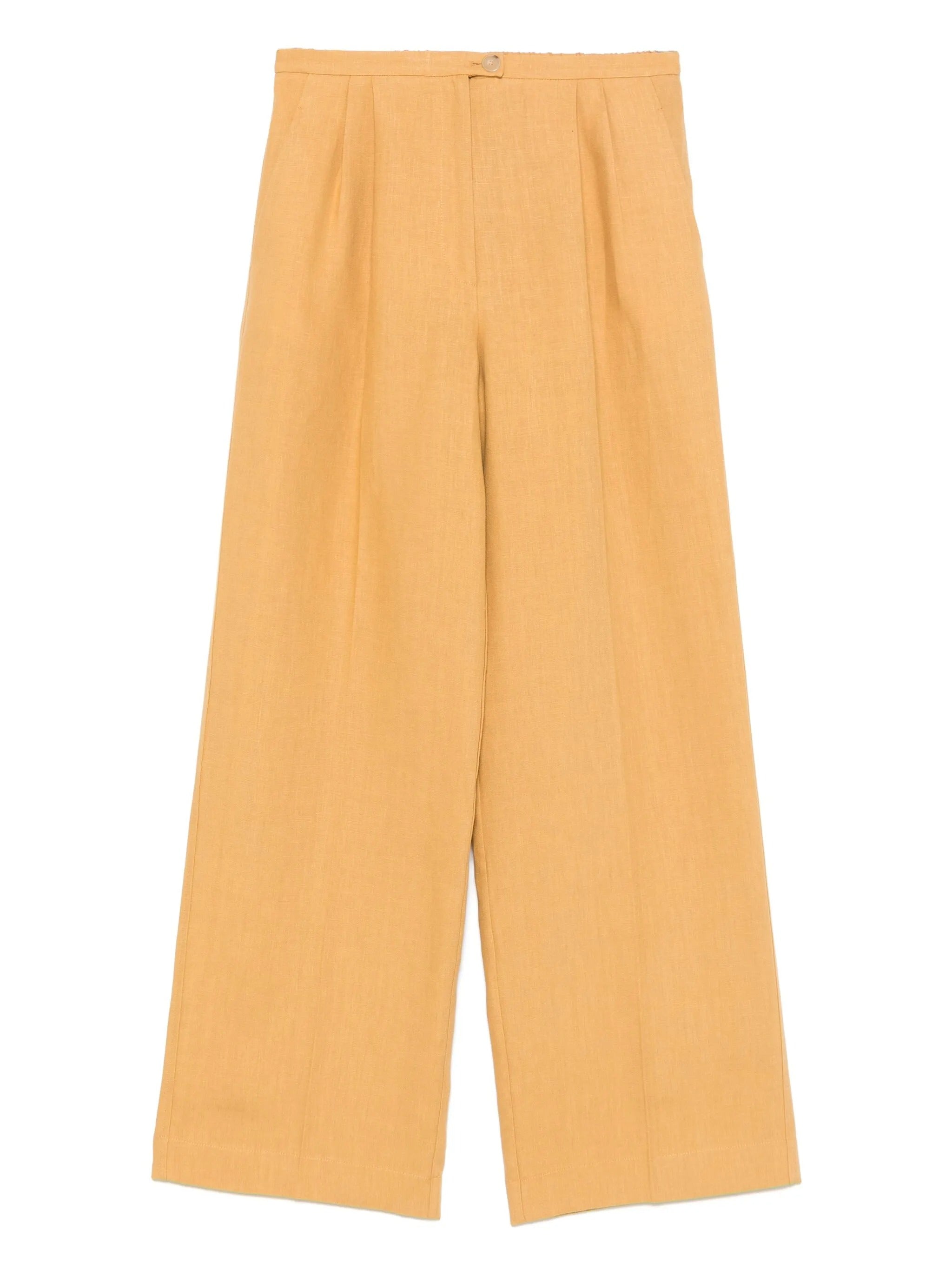 chic linen canvas darted pants