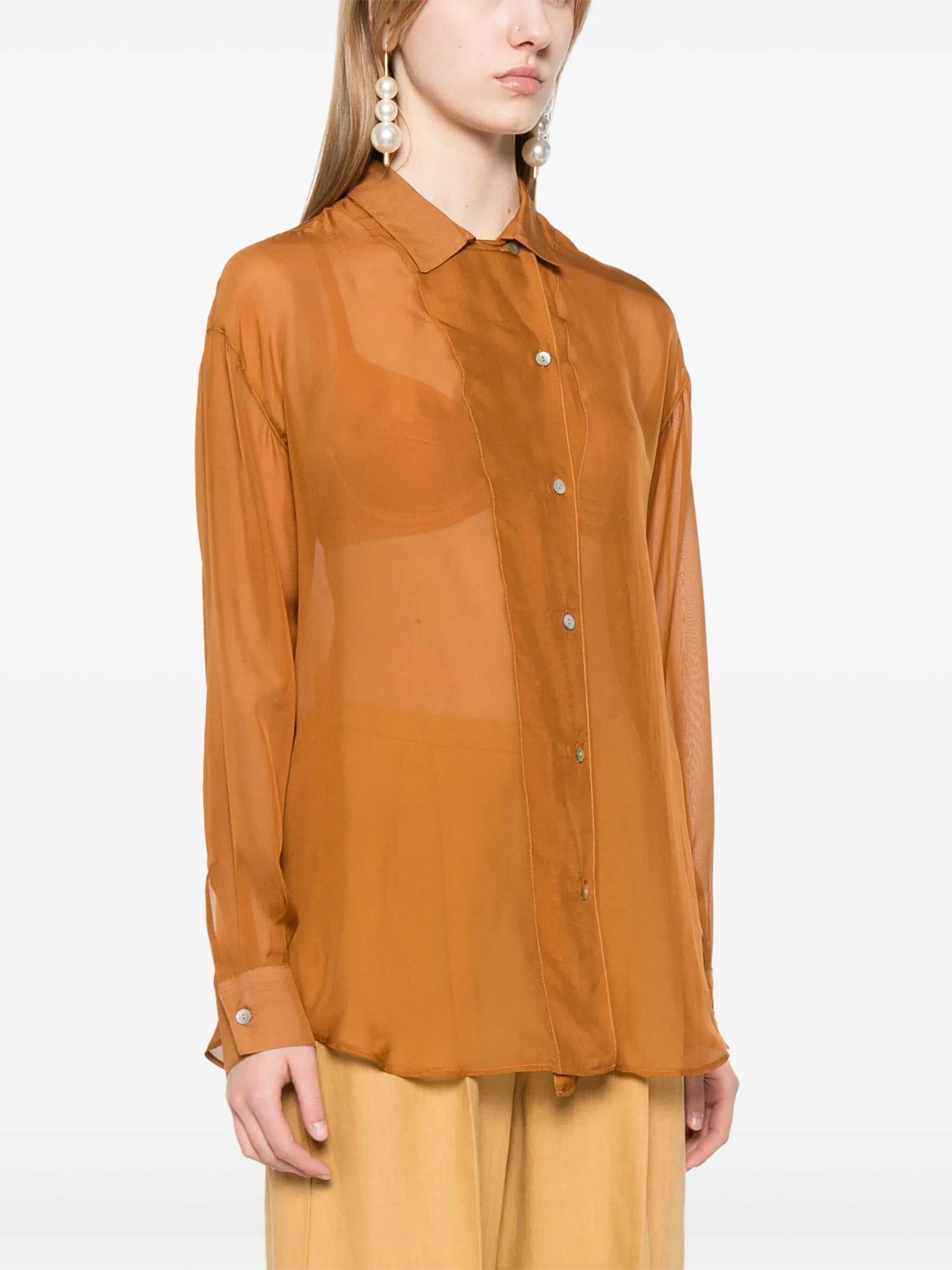 chic chiffon silk shirt
