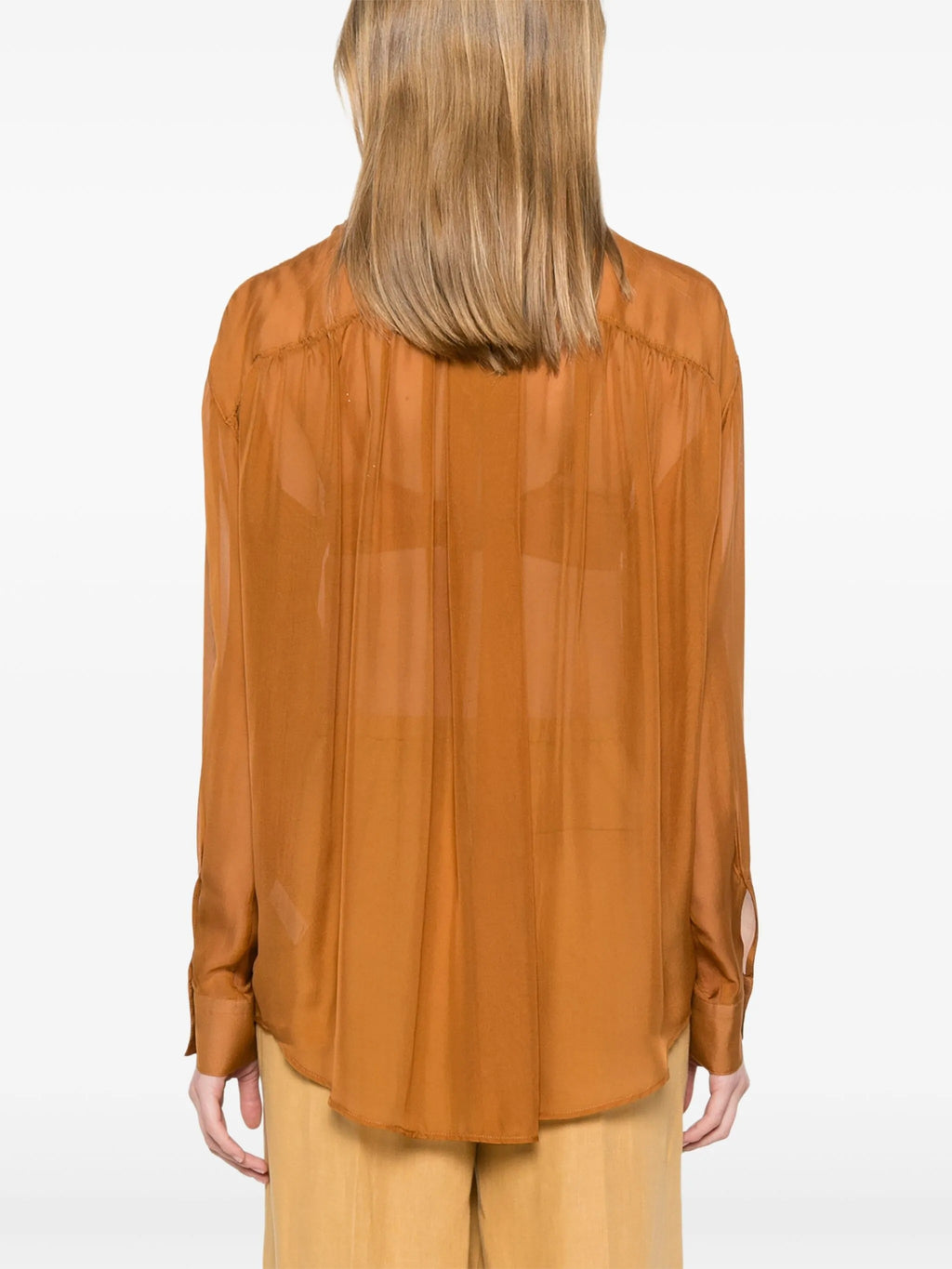 chic chiffon silk shirt