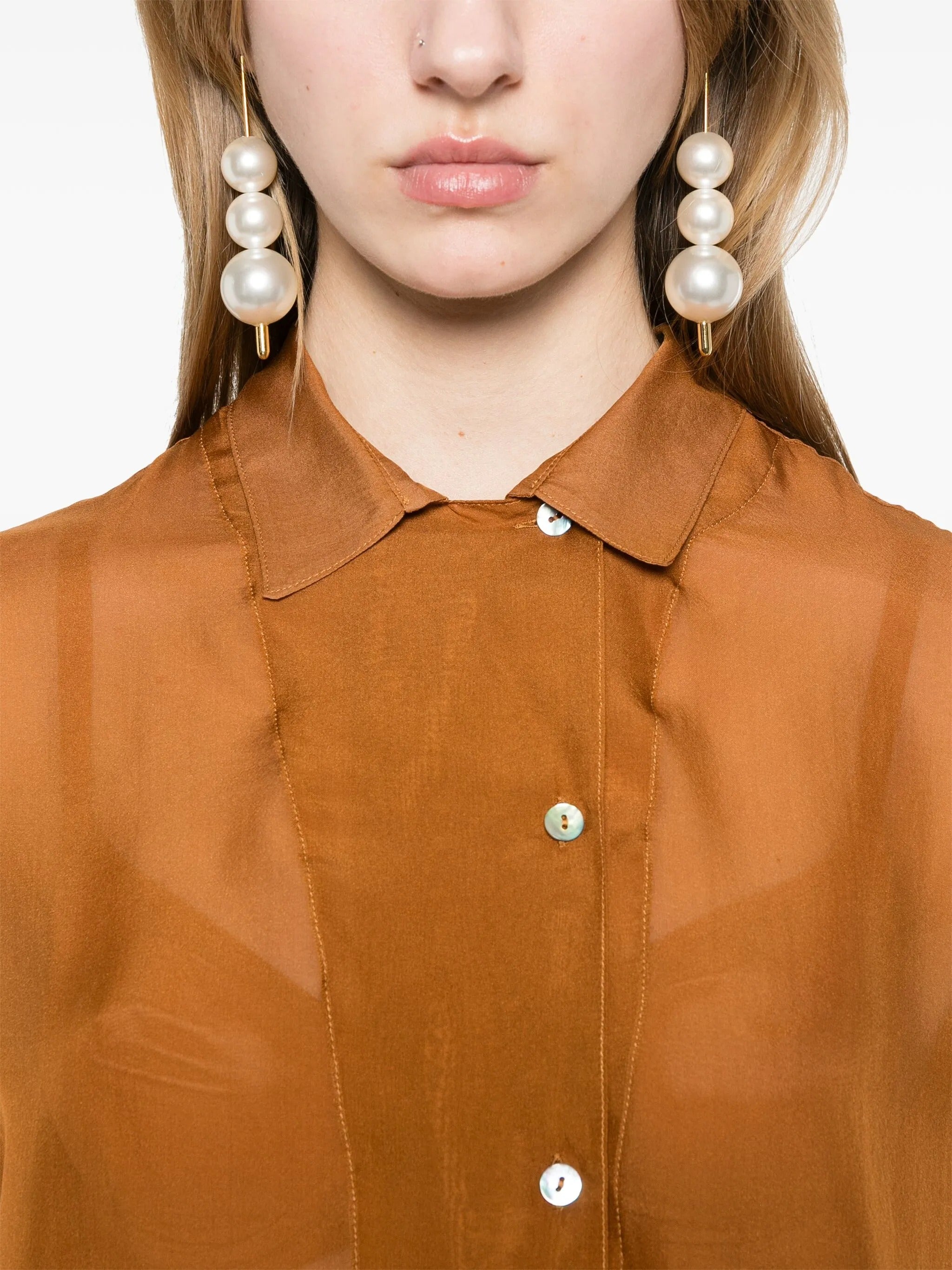 chic chiffon silk shirt