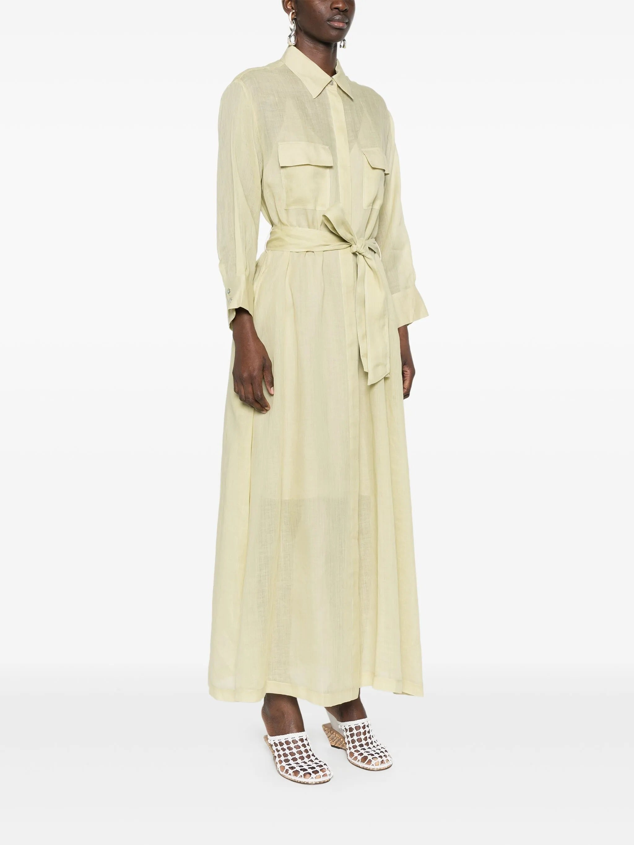 chic rami` muslin chemisier dress
