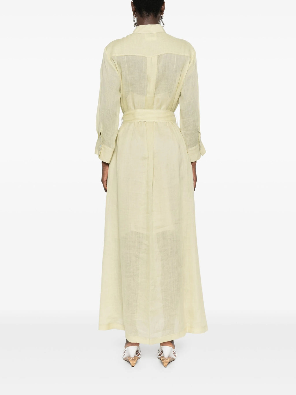 chic rami` muslin chemisier dress