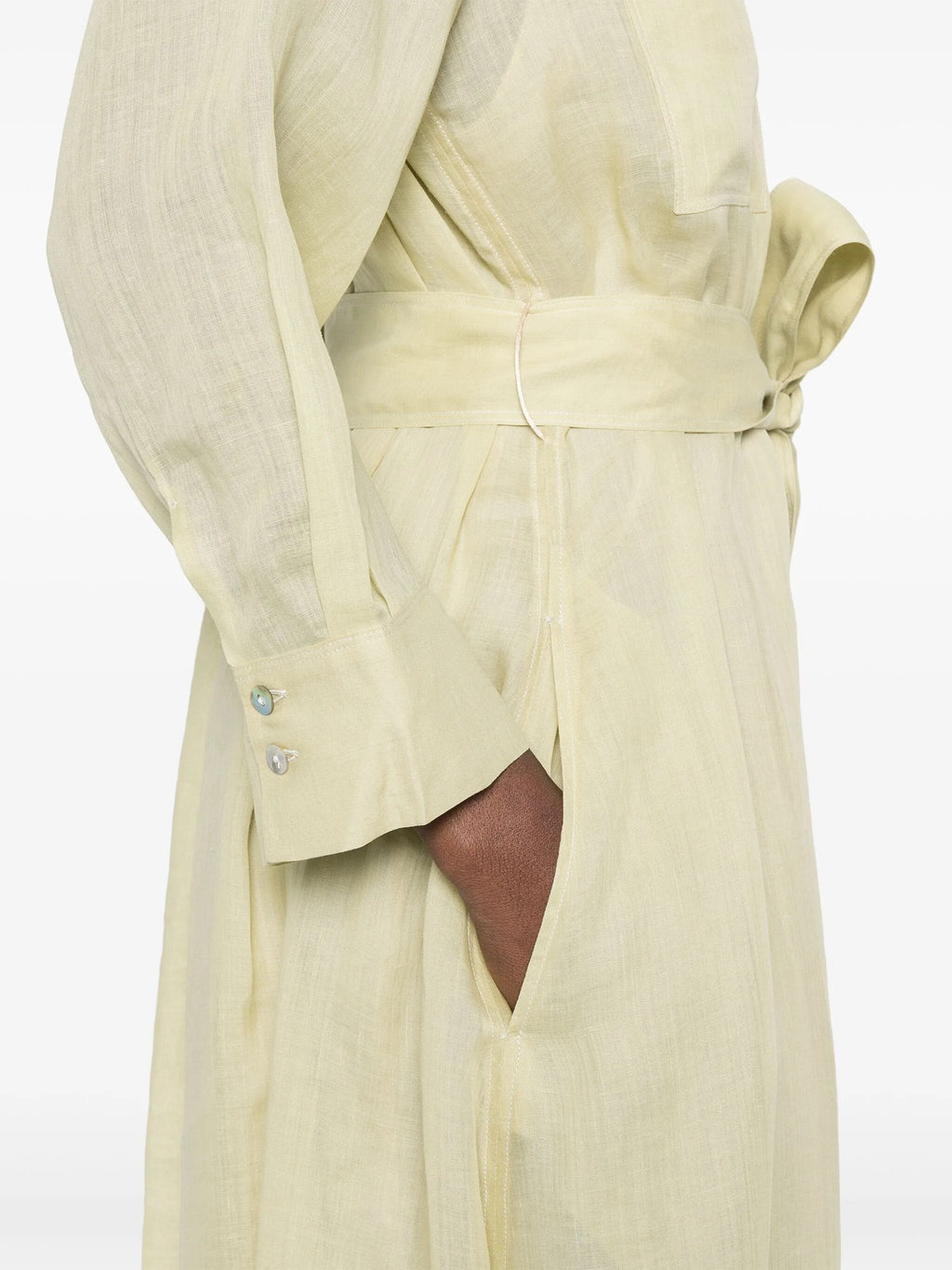 chic rami` muslin chemisier dress