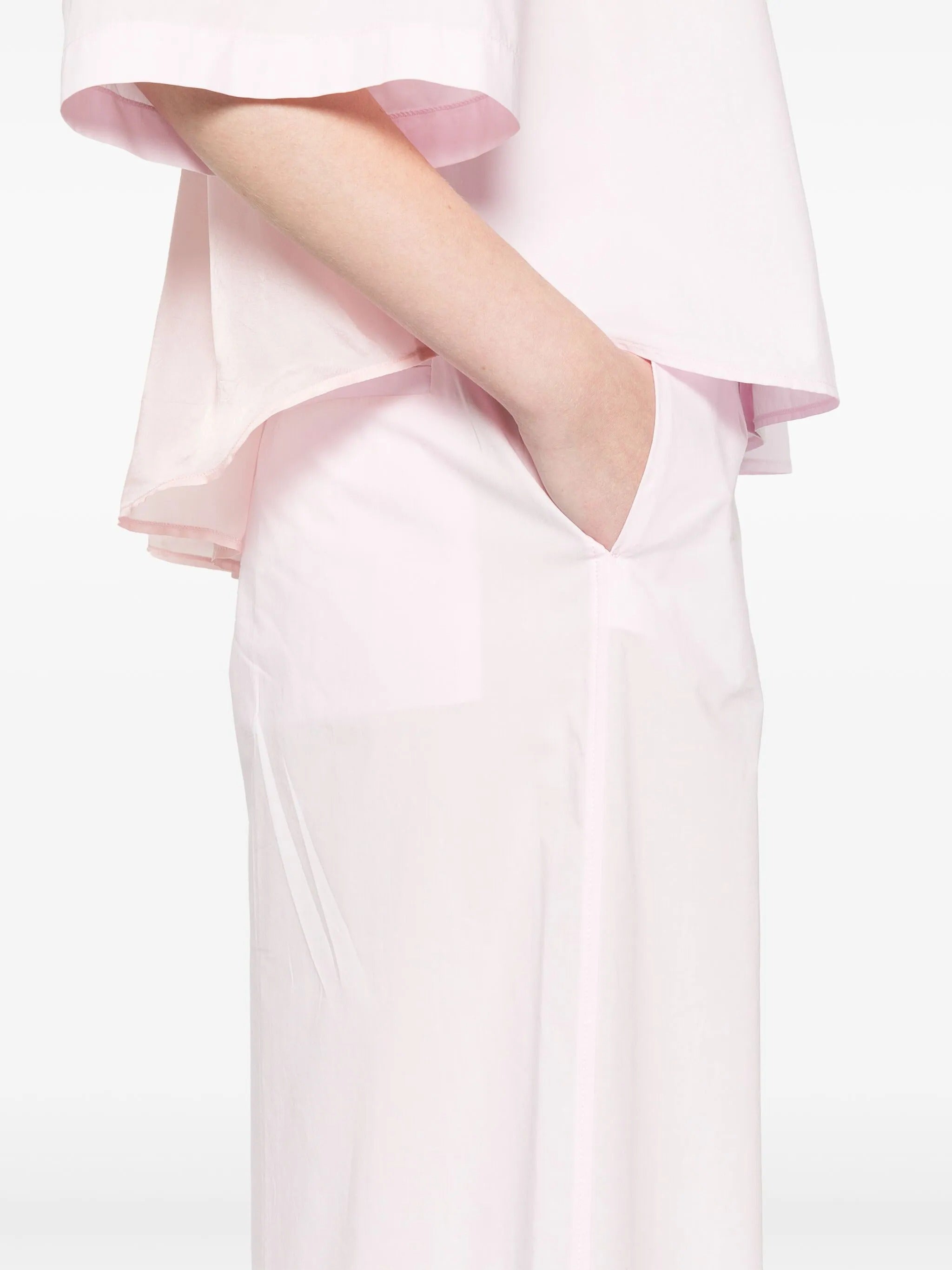 BCI cotton popline essential flared pants