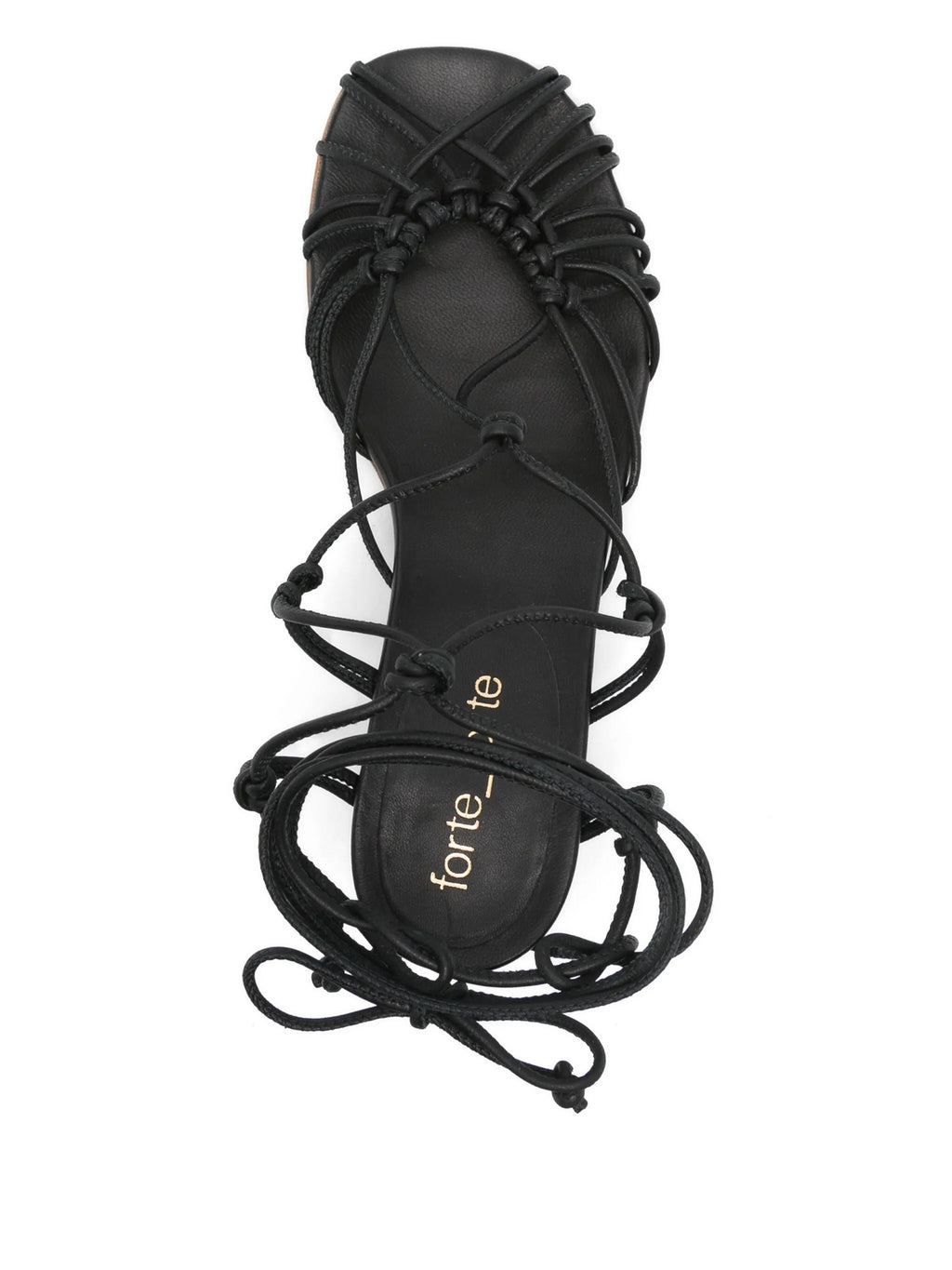 golden heels tubular leather laces sandals