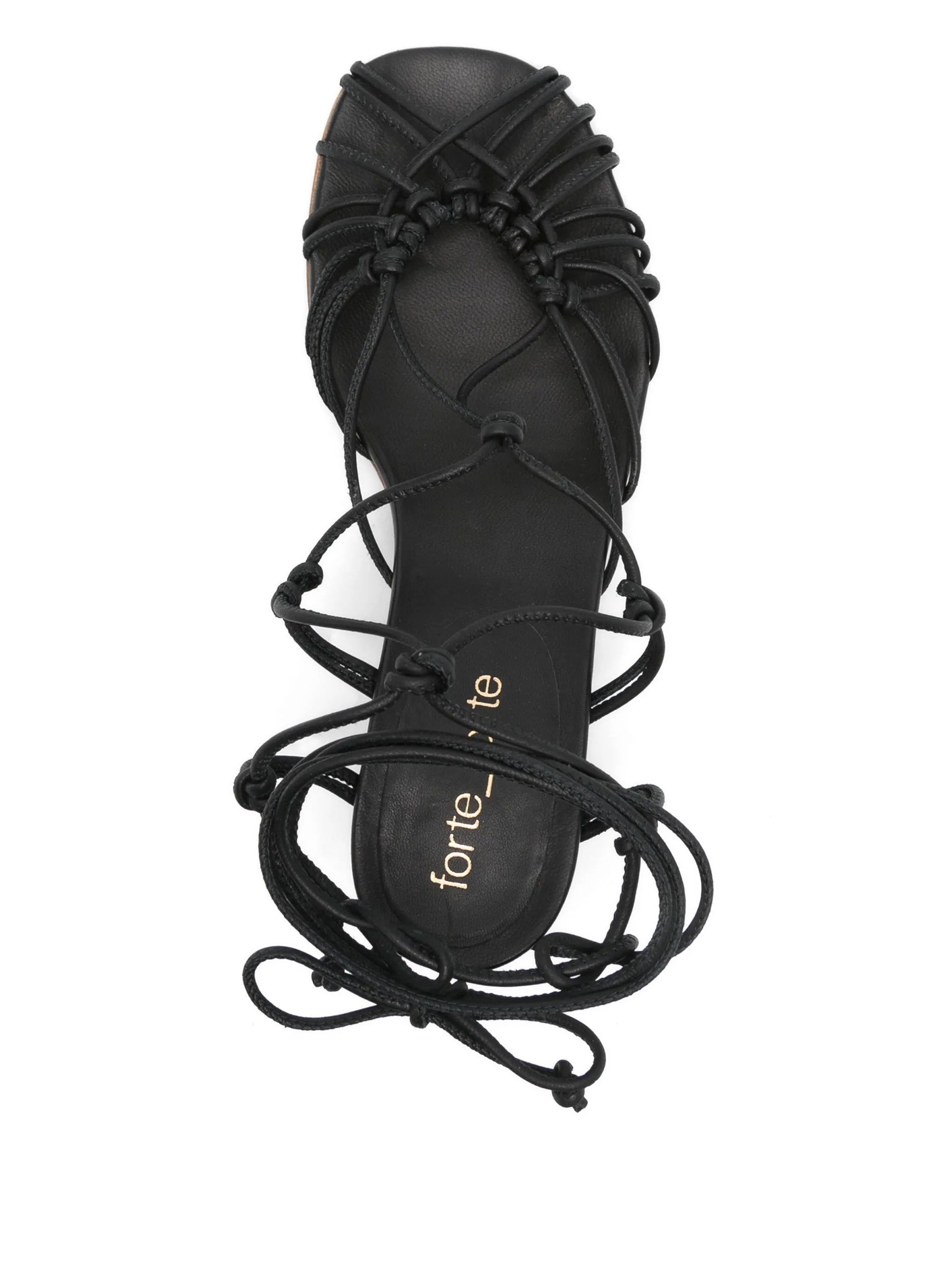 golden heels tubular leather laces sandals