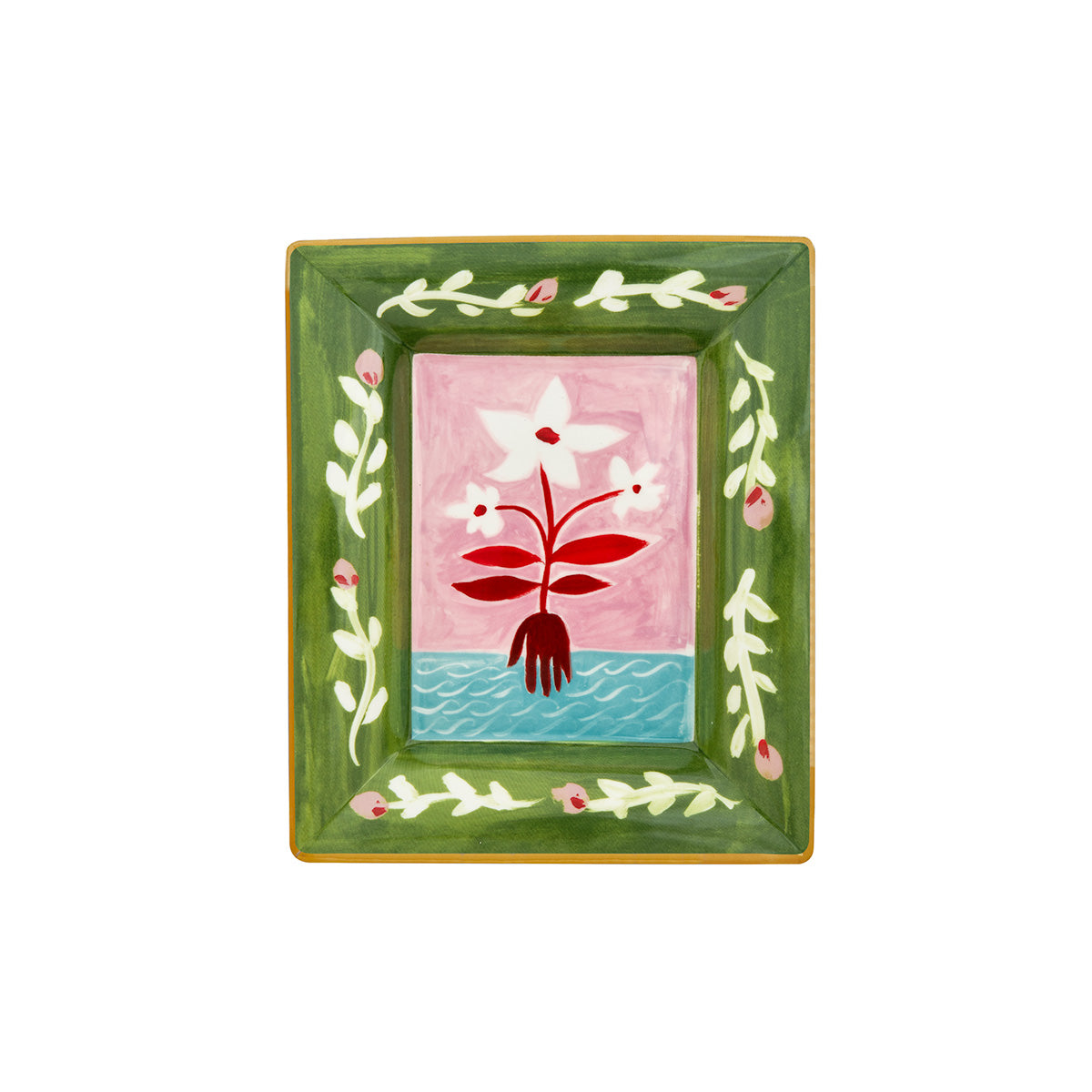 SVUOTA TASCHE 20,5X17 cm FIORI BIANCHI