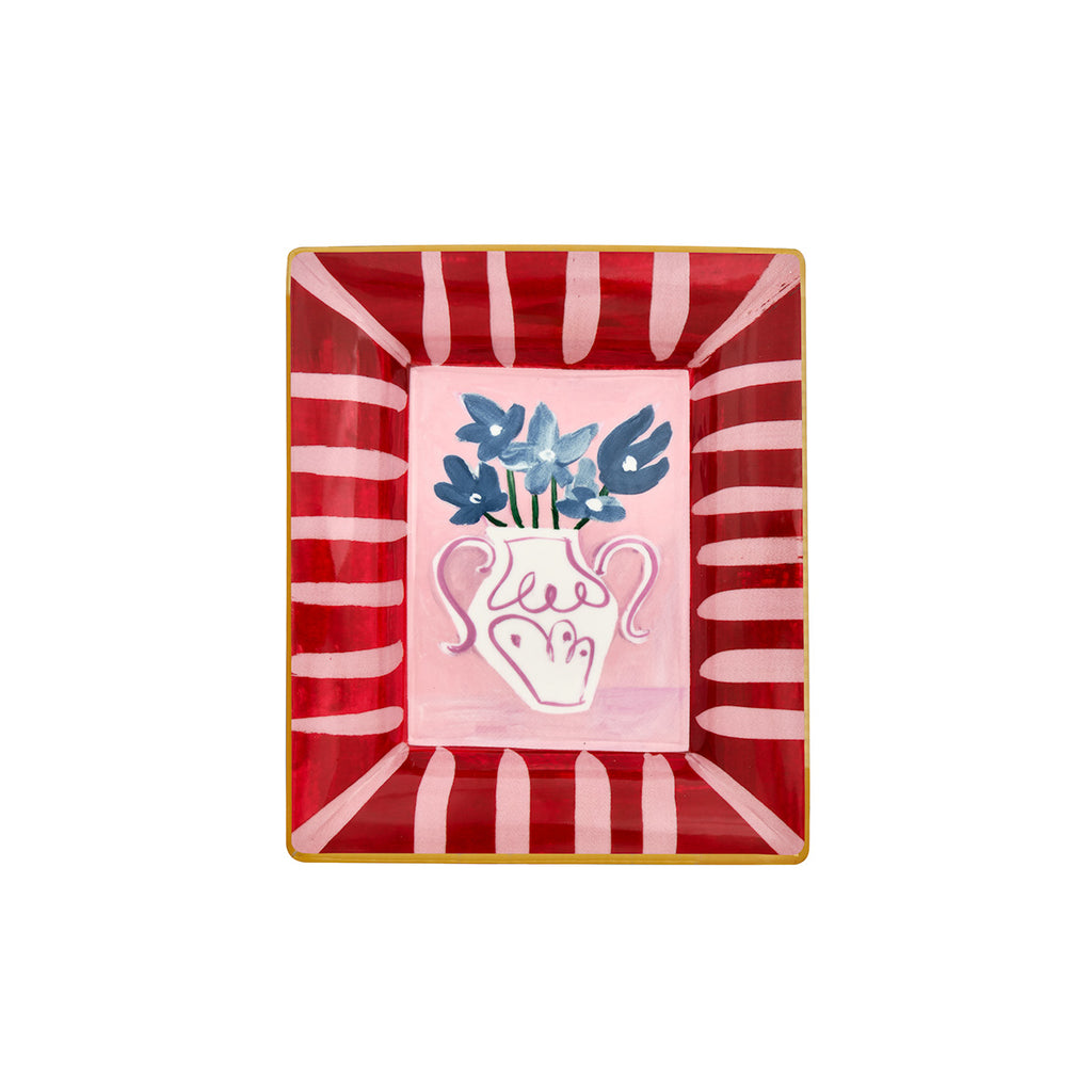 SVUOTA TASCHE 20,5X17 cm FIORI AZZURRI