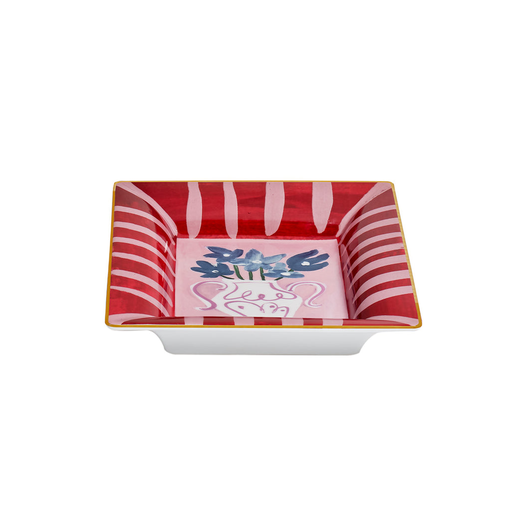 SVUOTA TASCHE 20,5X17 cm FIORI AZZURRI