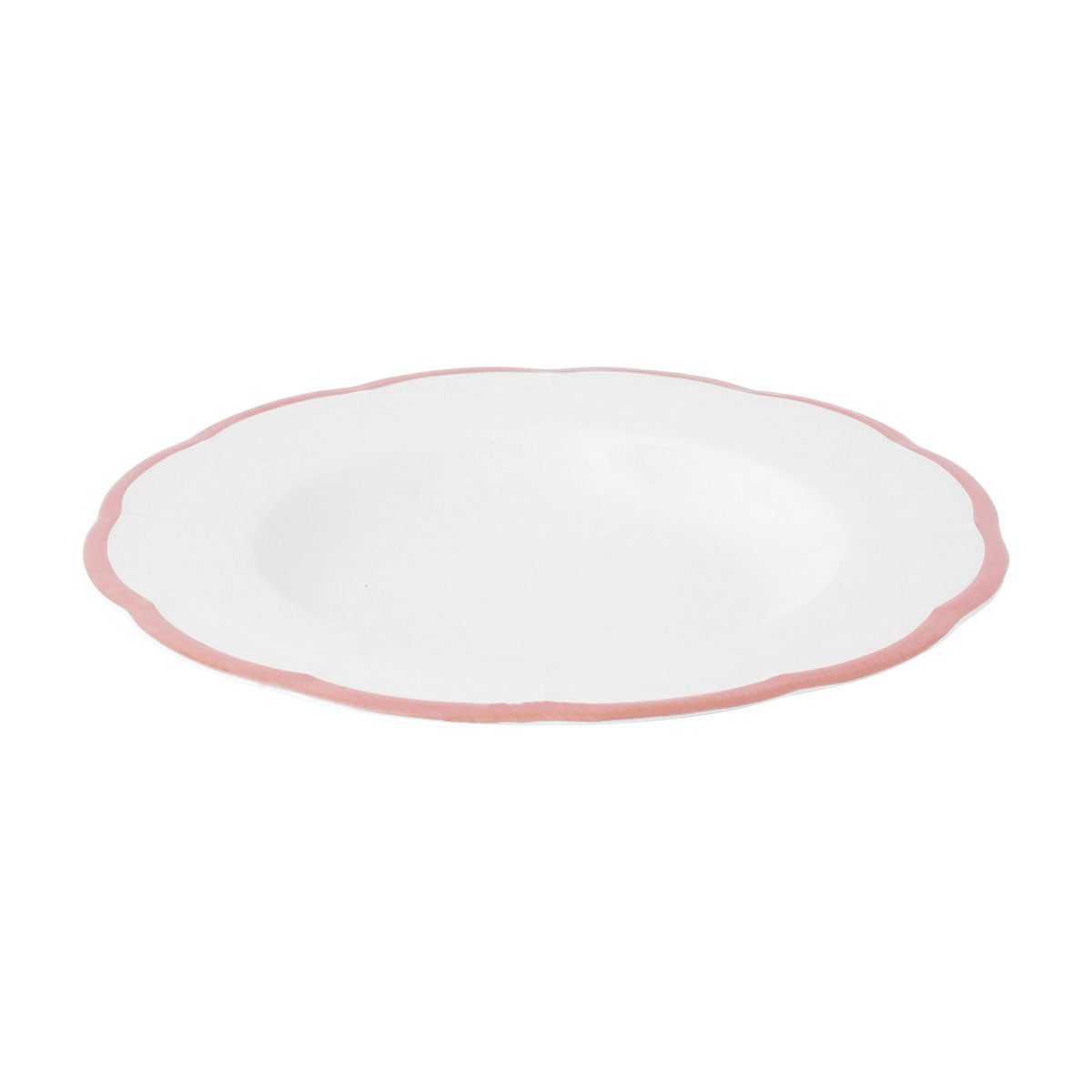 PIATTO FONDO CM.22,8 BORDO ROSA