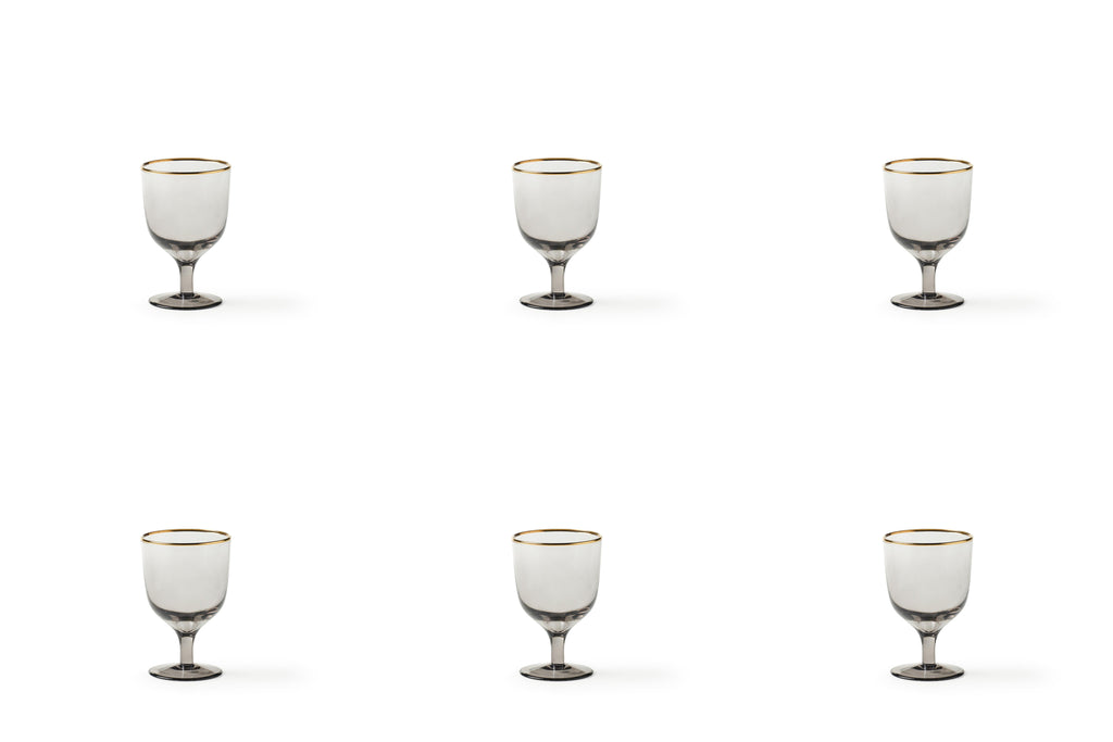 SET 6 BICC ACQUA H.11,4 FILO ORO GRIGIO