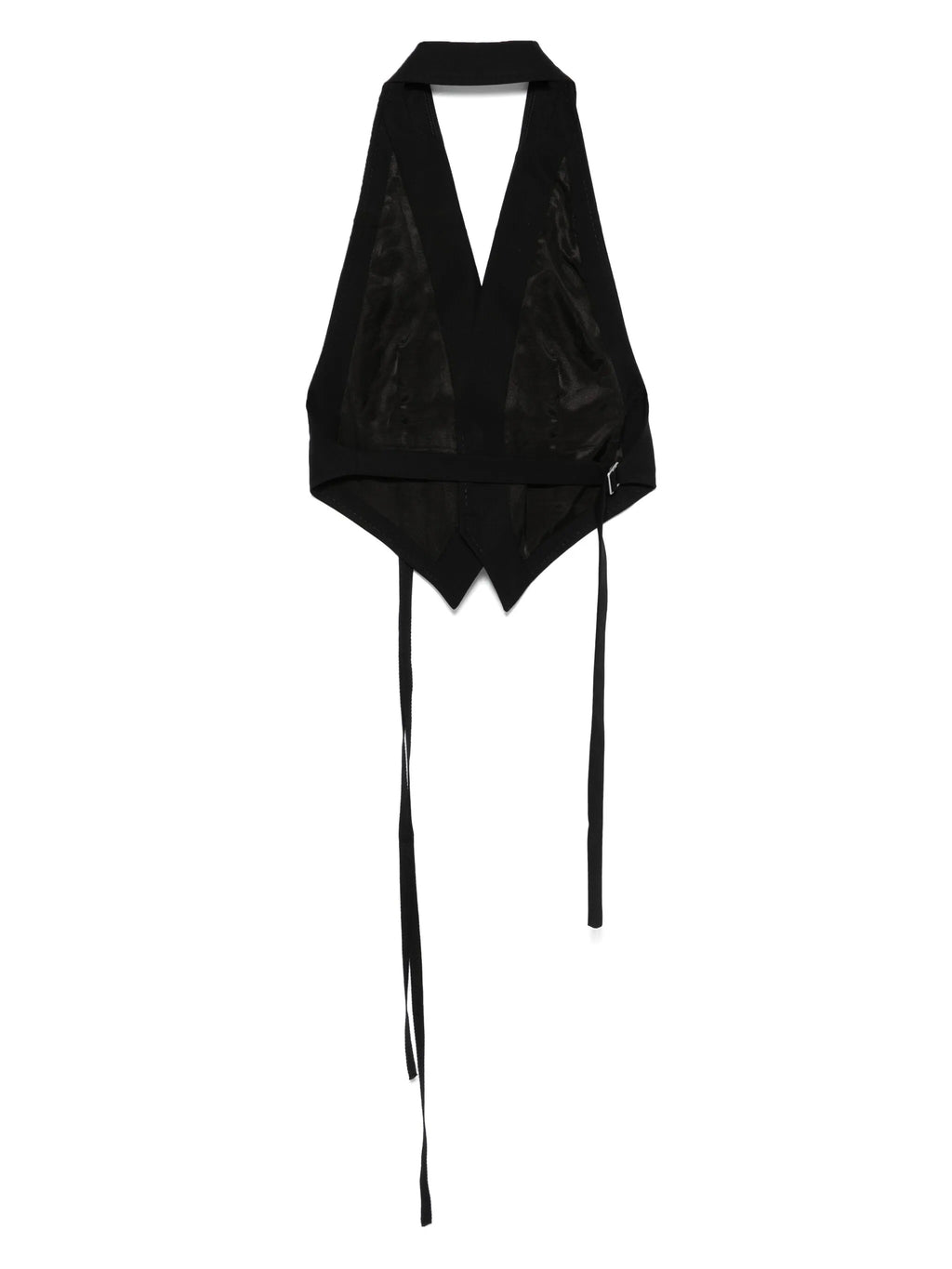 ZIPORA PEAK LAPEL BACKLESS WAISTCOAT