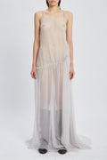 NETA LONG DECONSTRUCTED DRESS WITH ASYMMETRIC BACK