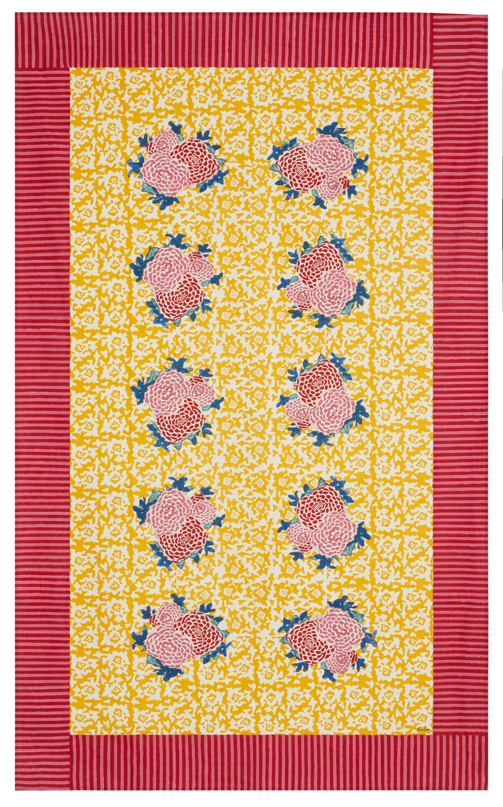 Cotton Cloth 140x240cm Arabesque Corolla Gold Natu