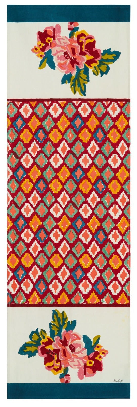 Cotton Runner 50x150cm Lisa Bouquet Cream